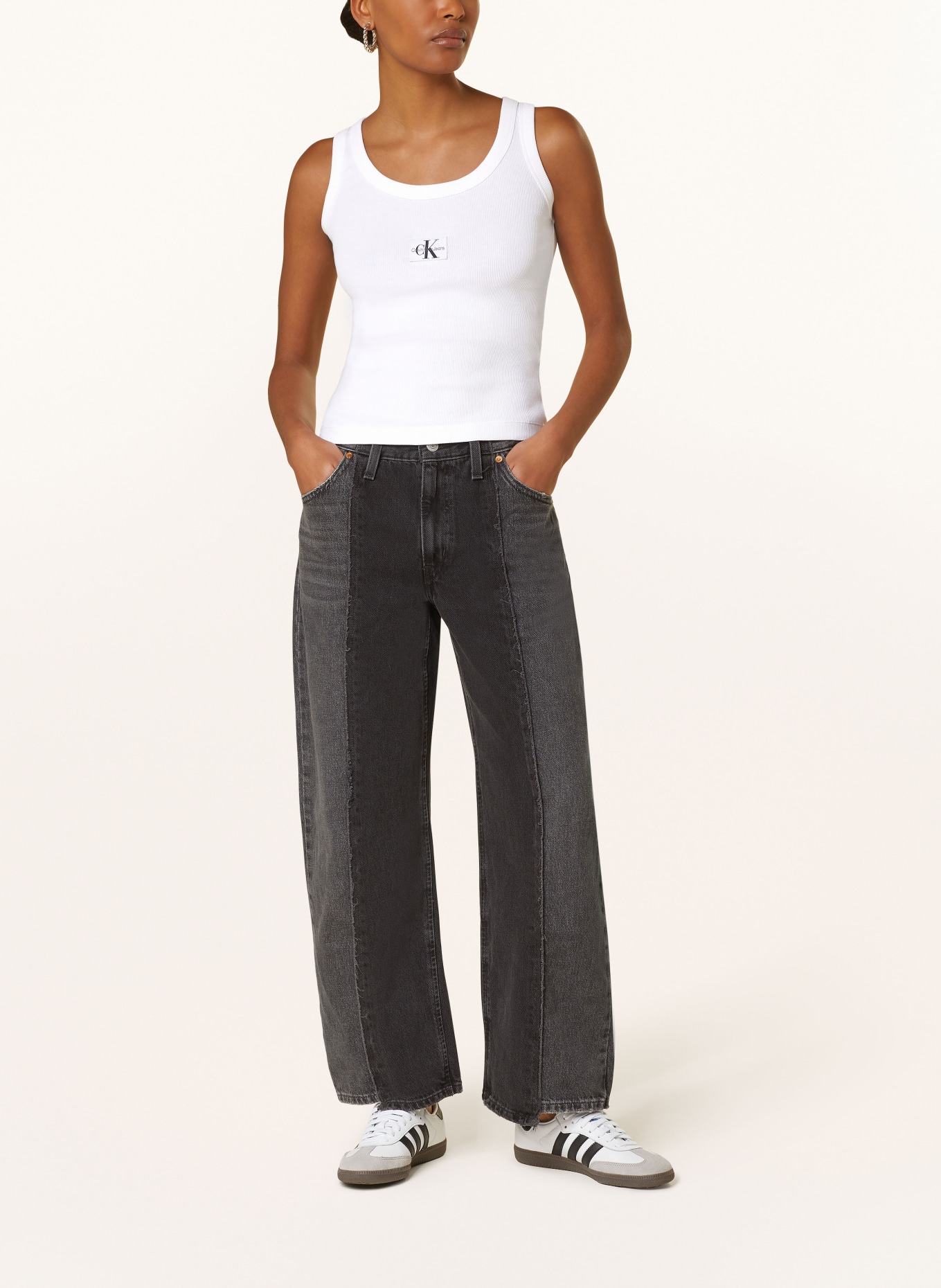 Calvin Klein Jeans Top, Farbe: CREME (Bild 2)