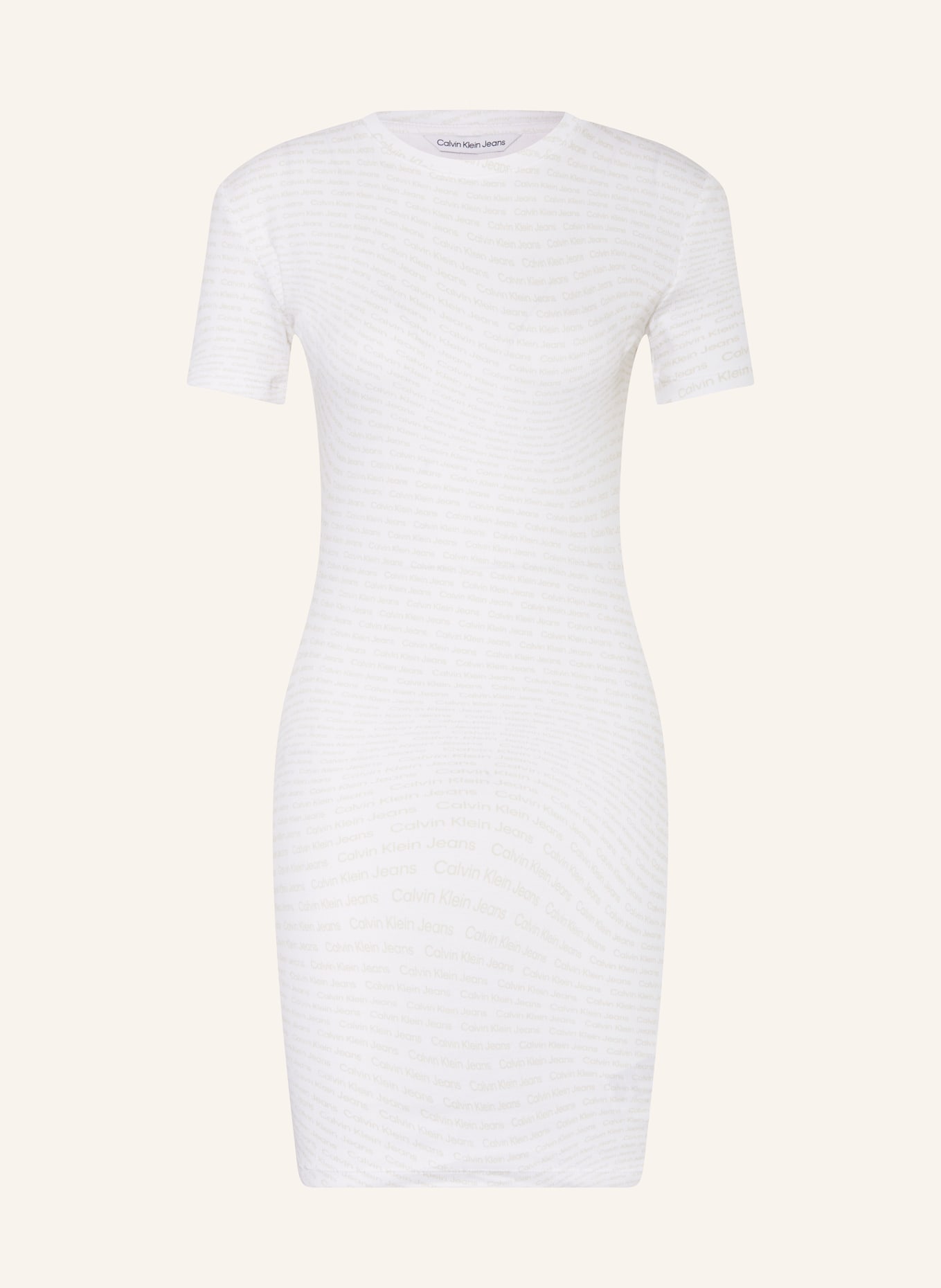 Calvin Klein Jeans Jersey dress, Color: WHITE/ BEIGE (Image 1)