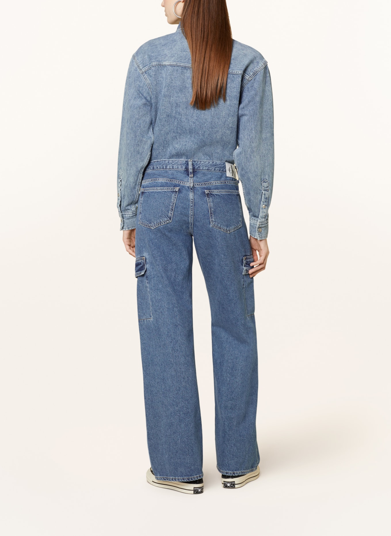 Calvin Klein Jeans Jeansy bojówki, Kolor: 1A4 DENIM MEDIUM (Obrazek 3)