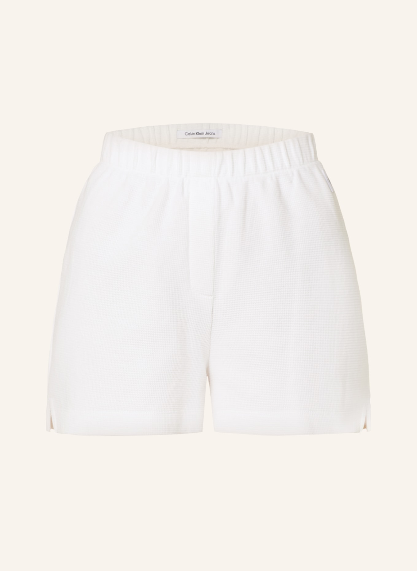 Calvin Klein Jeans Piqué-Shorts, Farbe: WEISS (Bild 1)