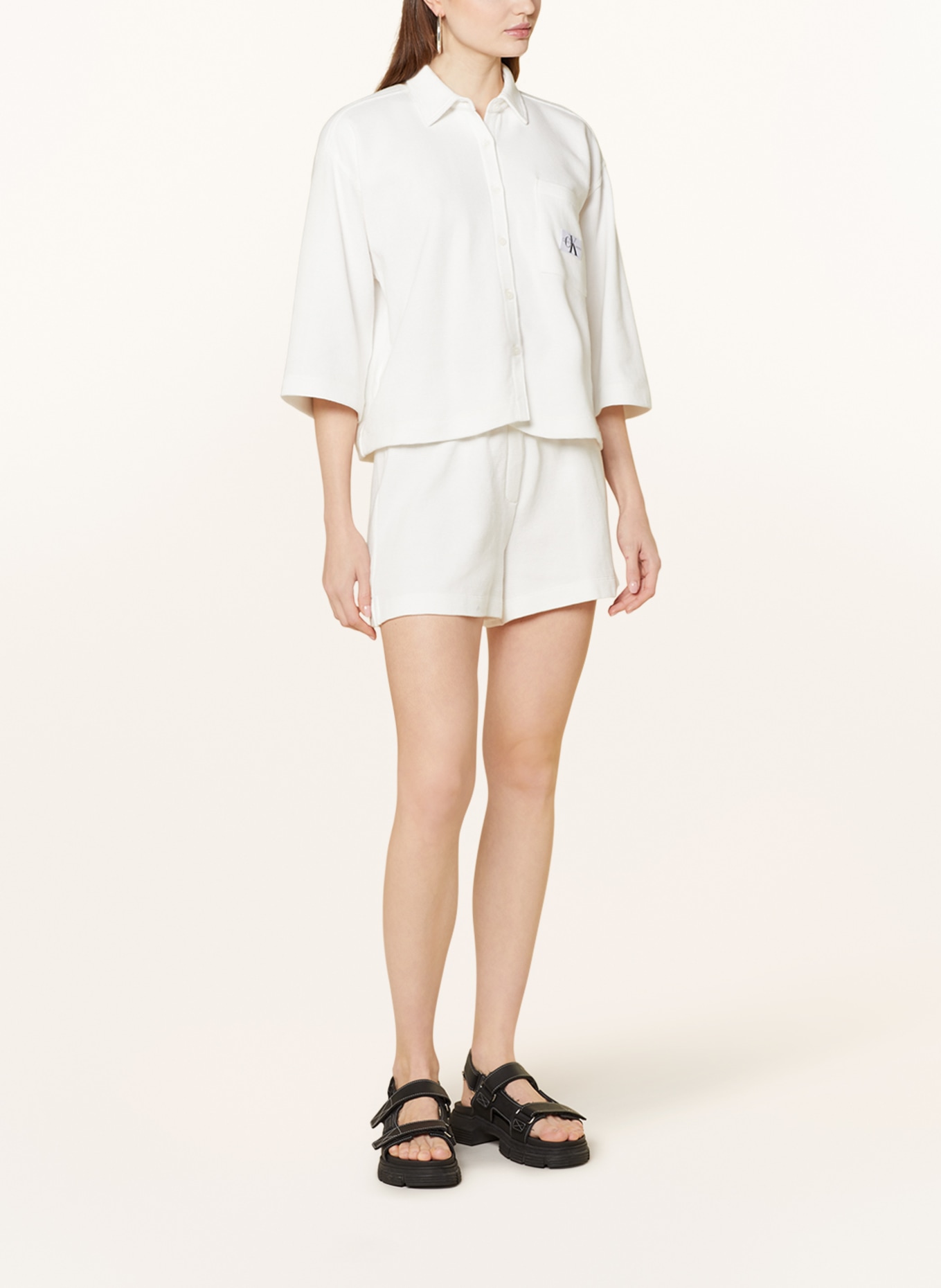 Calvin Klein Jeans Piqué shorts, Color: WHITE (Image 2)
