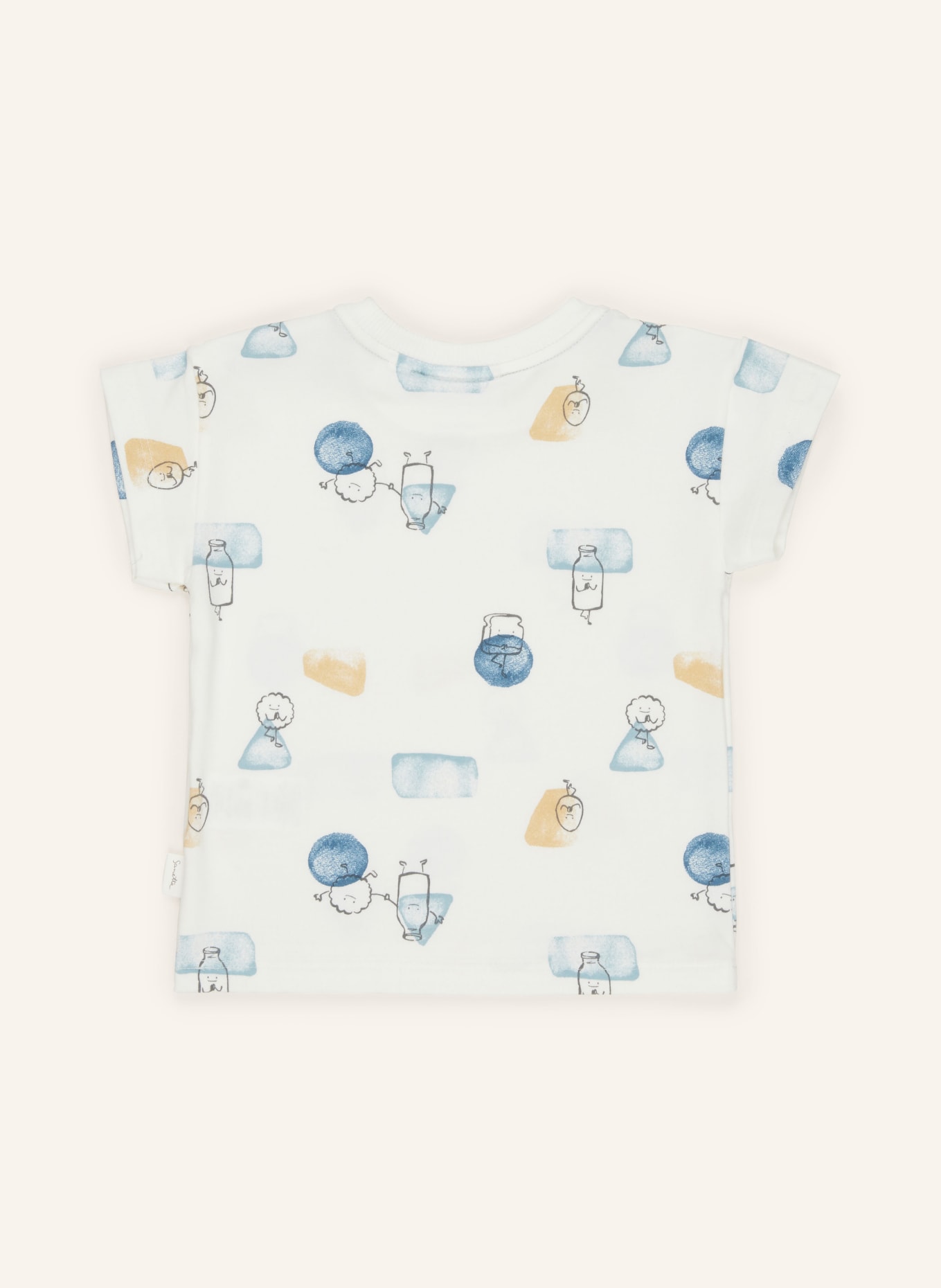 Sanetta PURE T-Shirt BREAKFAST CLUB, Farbe: WEISS/ BLAU/ BEIGE (Bild 2)