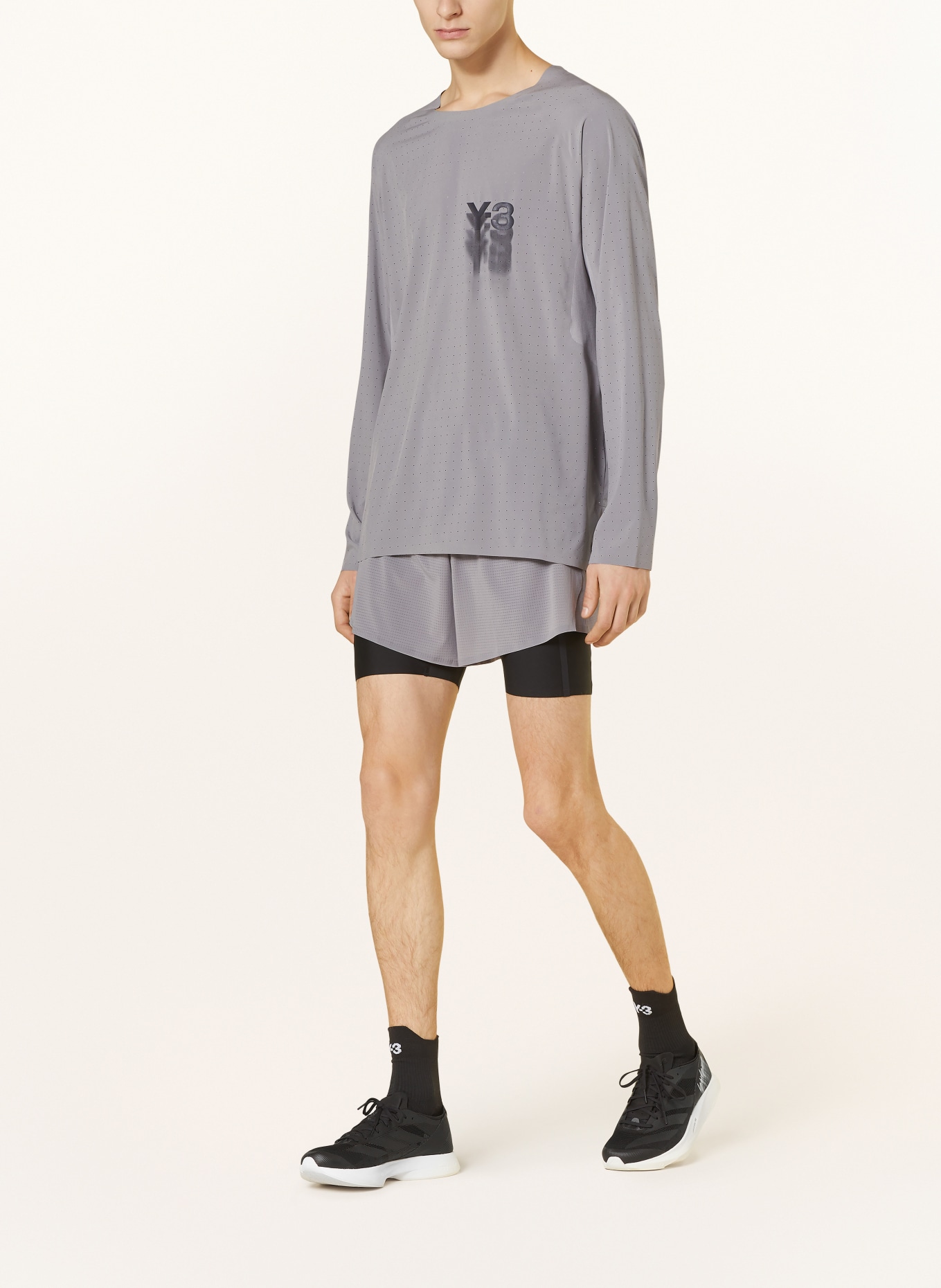 Y-3 Running shirt, Color: GRAY (Image 3)