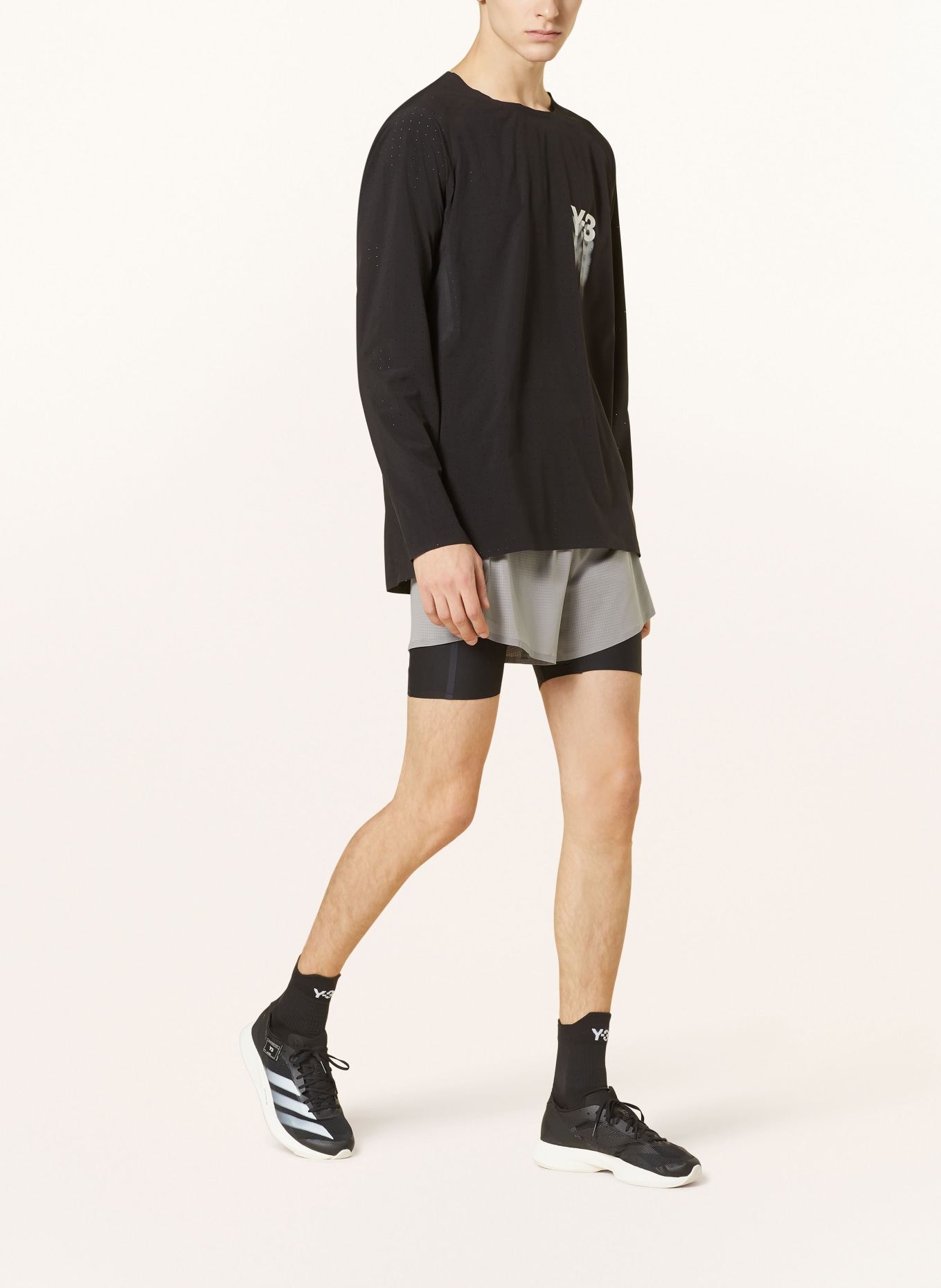 Y-3 Running shirt, Color: BLACK/ WHITE (Image 3)