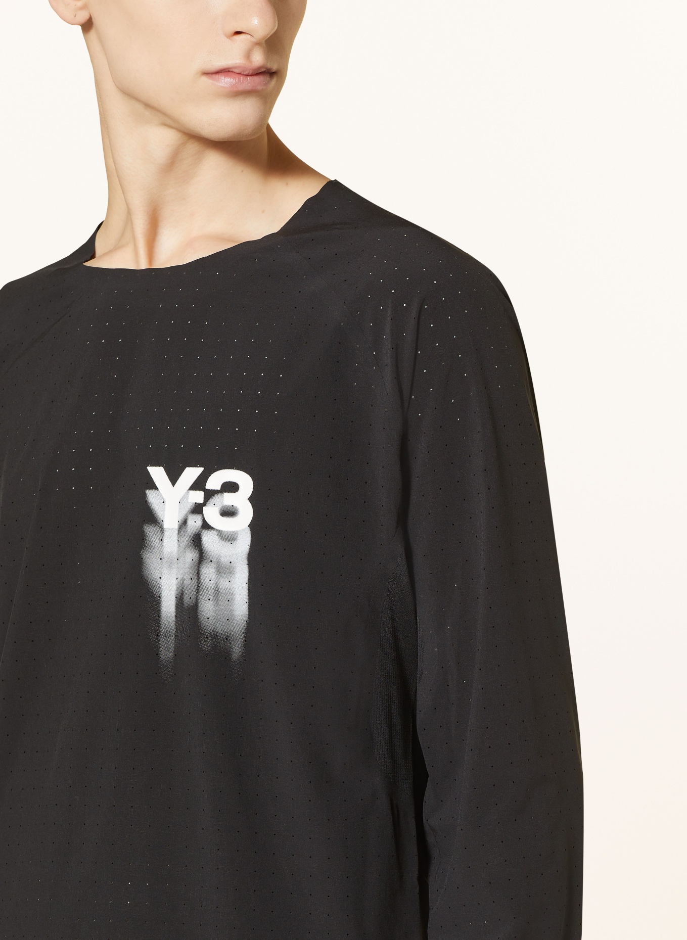 Y-3 Running shirt, Color: BLACK/ WHITE (Image 4)