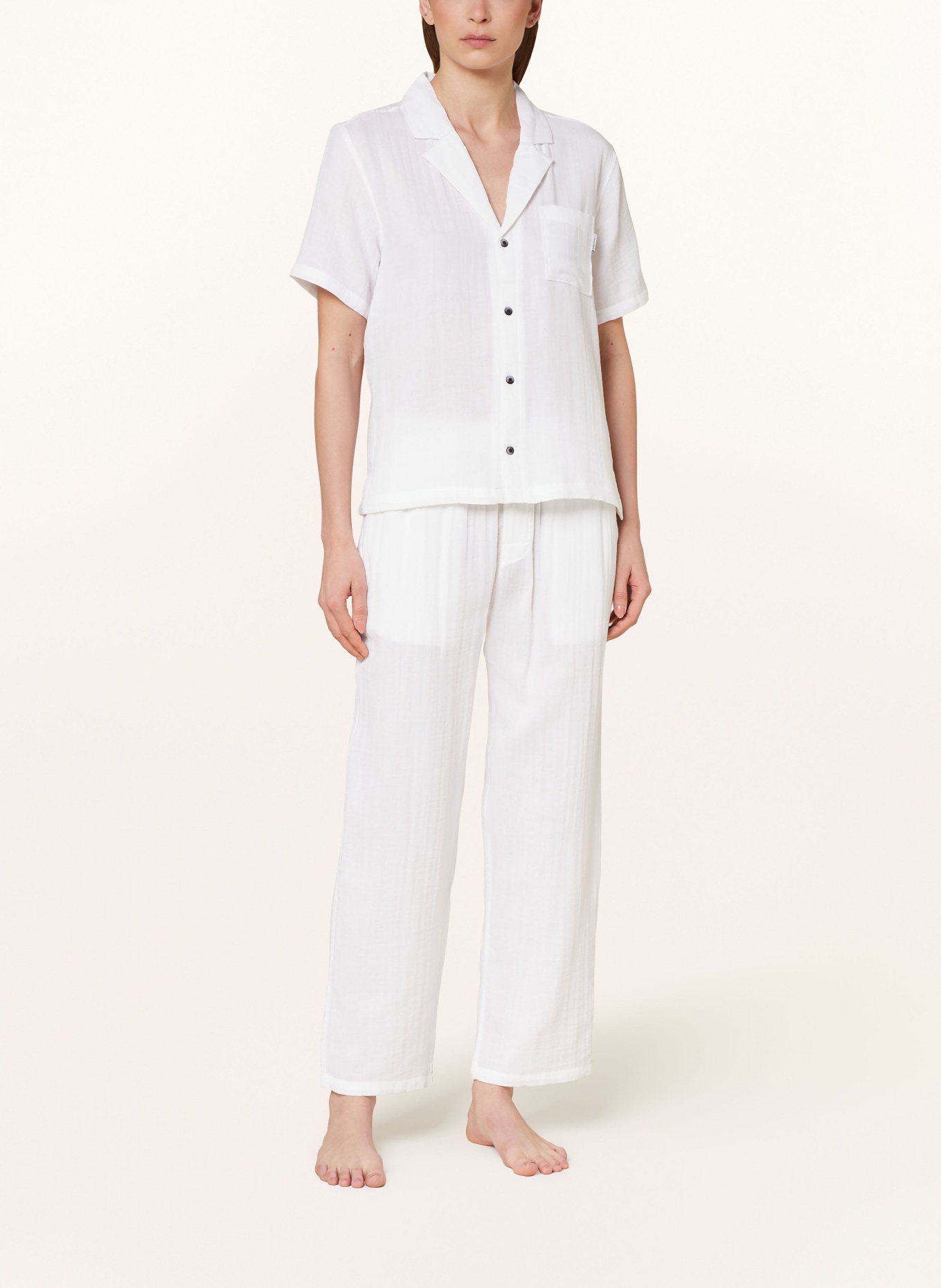 Calvin Klein Pajama shirt PURE TEXTURED, Color: WHITE (Image 2)