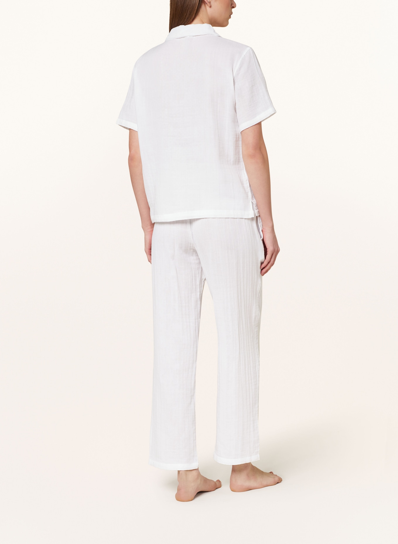 Calvin Klein Pajama shirt PURE TEXTURED, Color: WHITE (Image 3)