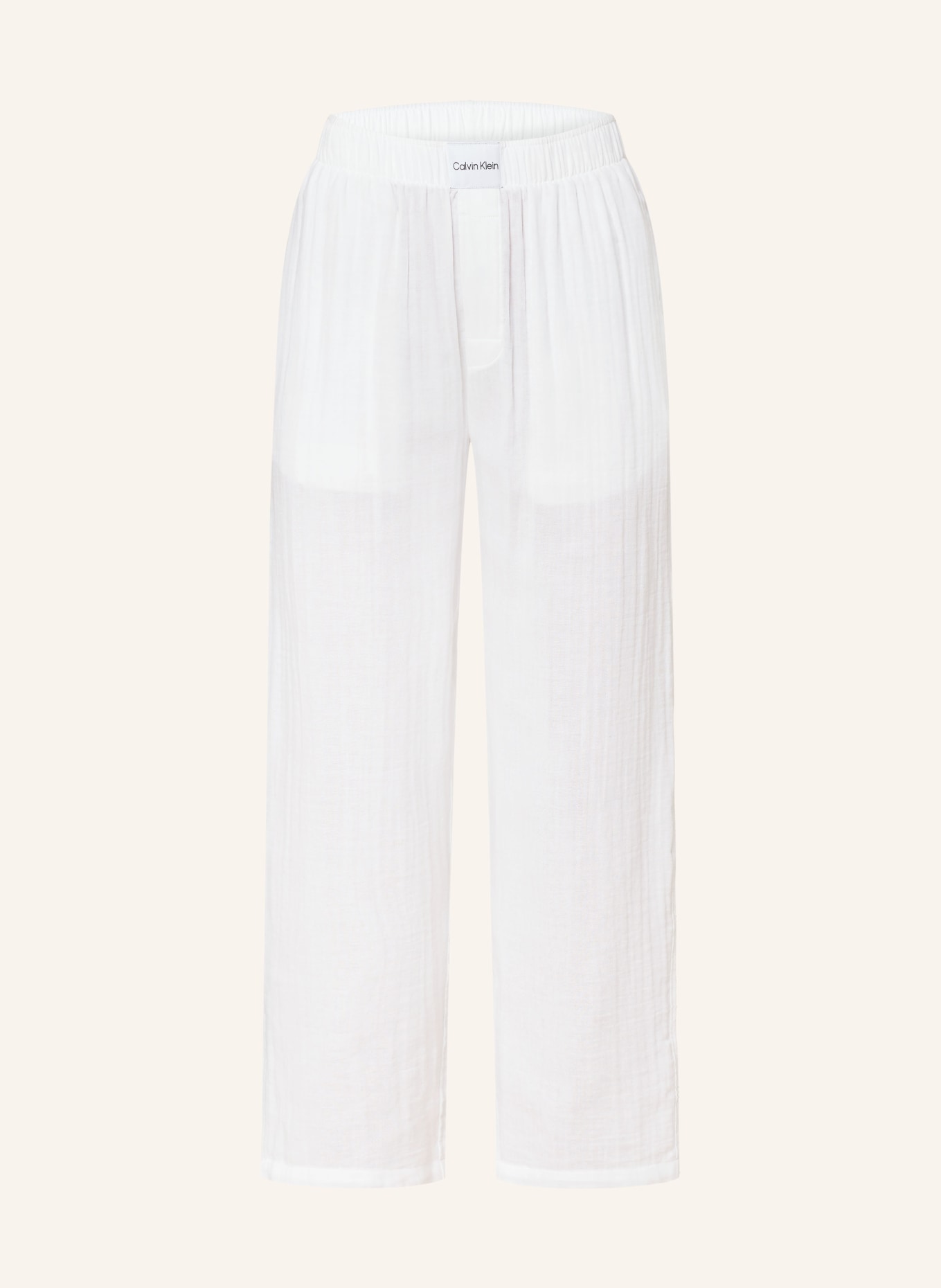 Calvin Klein Spodnie od piżamy PURE TEXTURED, Kolor: BIAŁY (Obrazek 1)