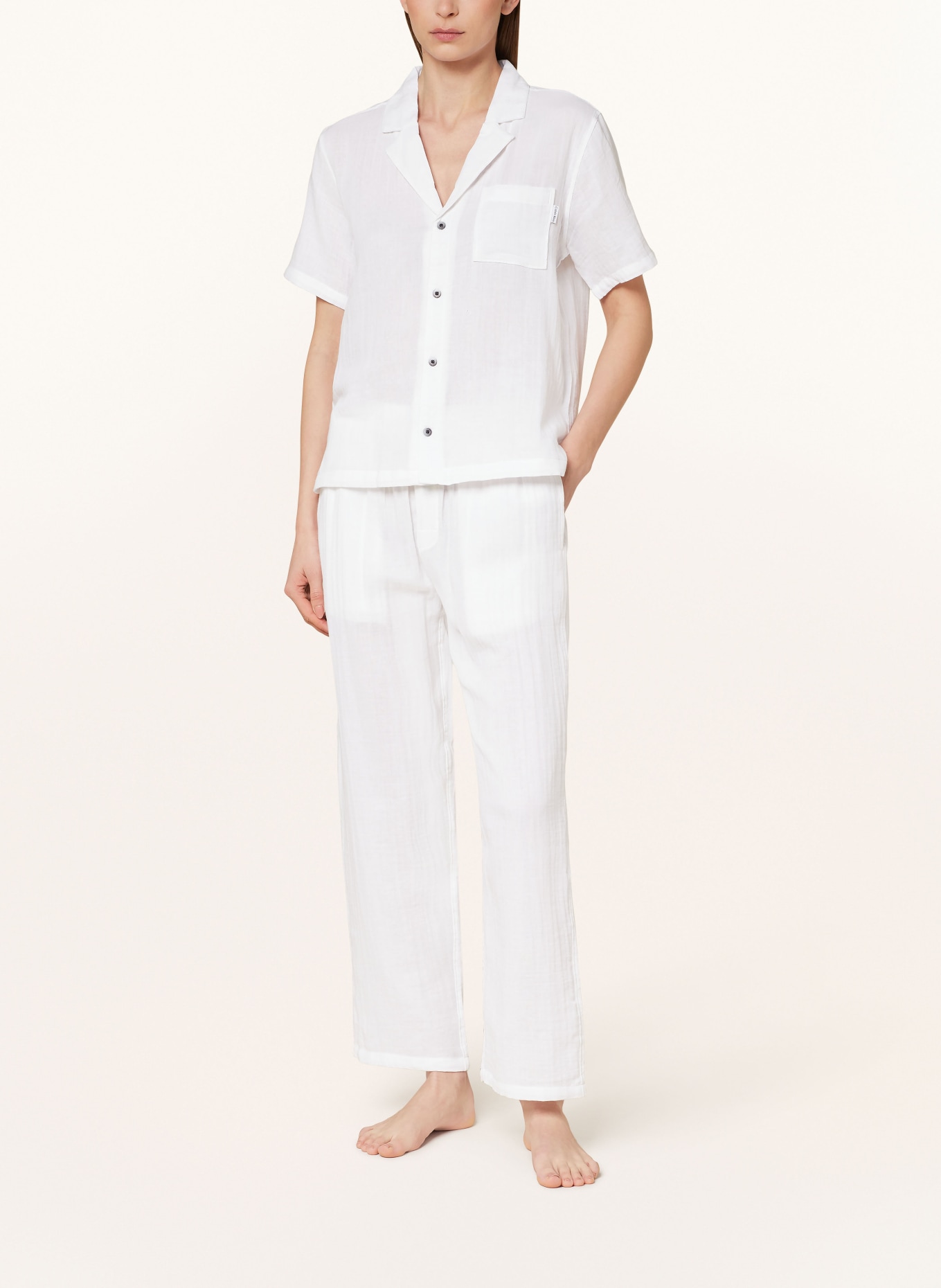 Calvin Klein Pajama pants PURE TEXTURED, Color: WHITE (Image 2)
