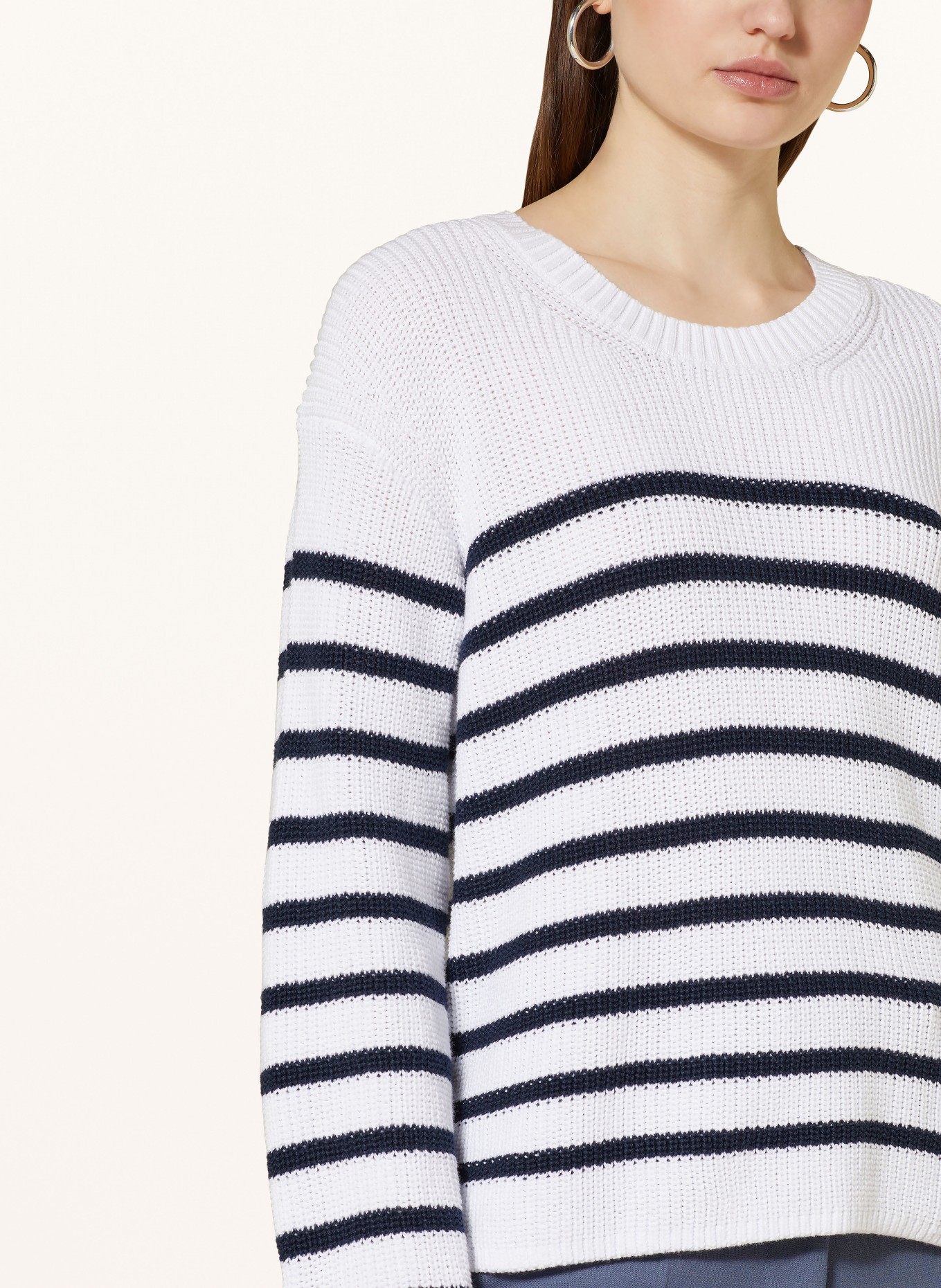 JOOP! Sweater, Color: WHITE/ DARK BLUE (Image 4)
