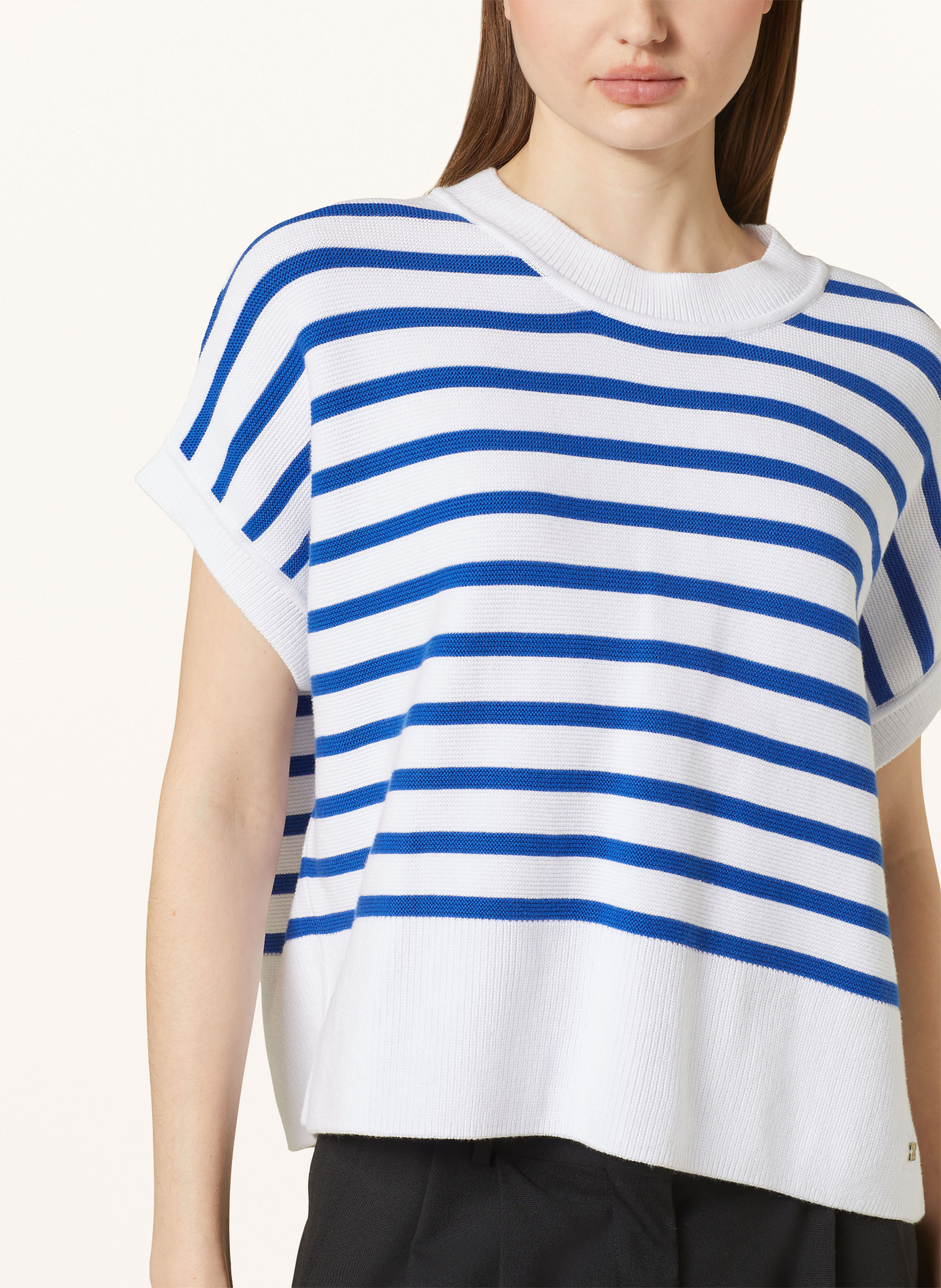 JOOP! Knit shirt, Color: WHITE/ BLUE (Image 4)