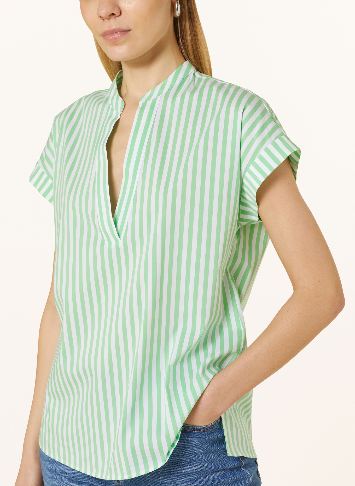 JOOP! Blouse top, Color: WHITE/ GREEN (Image 4)