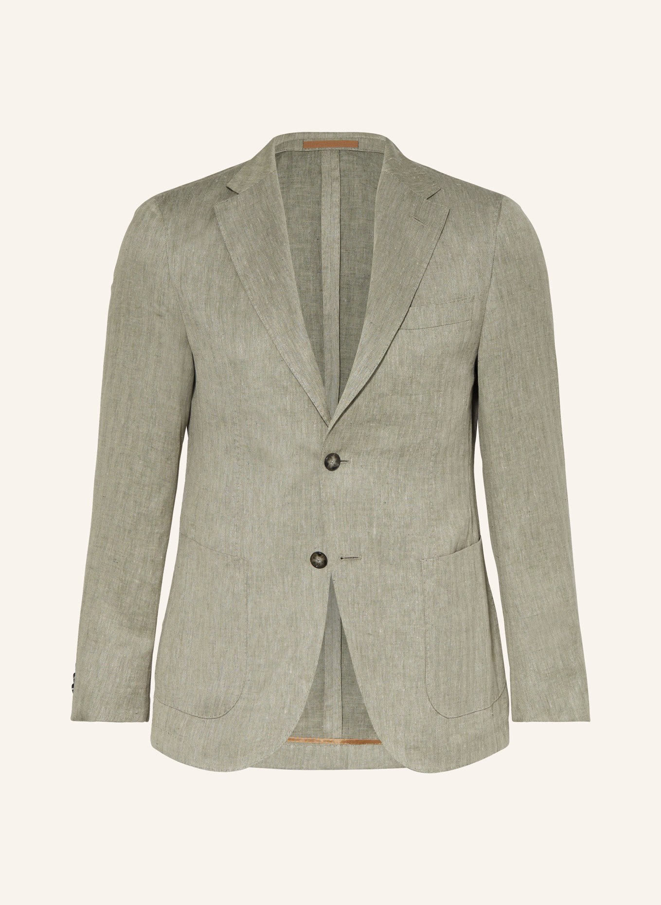 BOSS Suit jacket HESTON slim fit in linen, Color: 344 OPEN GREEN (Image 1)