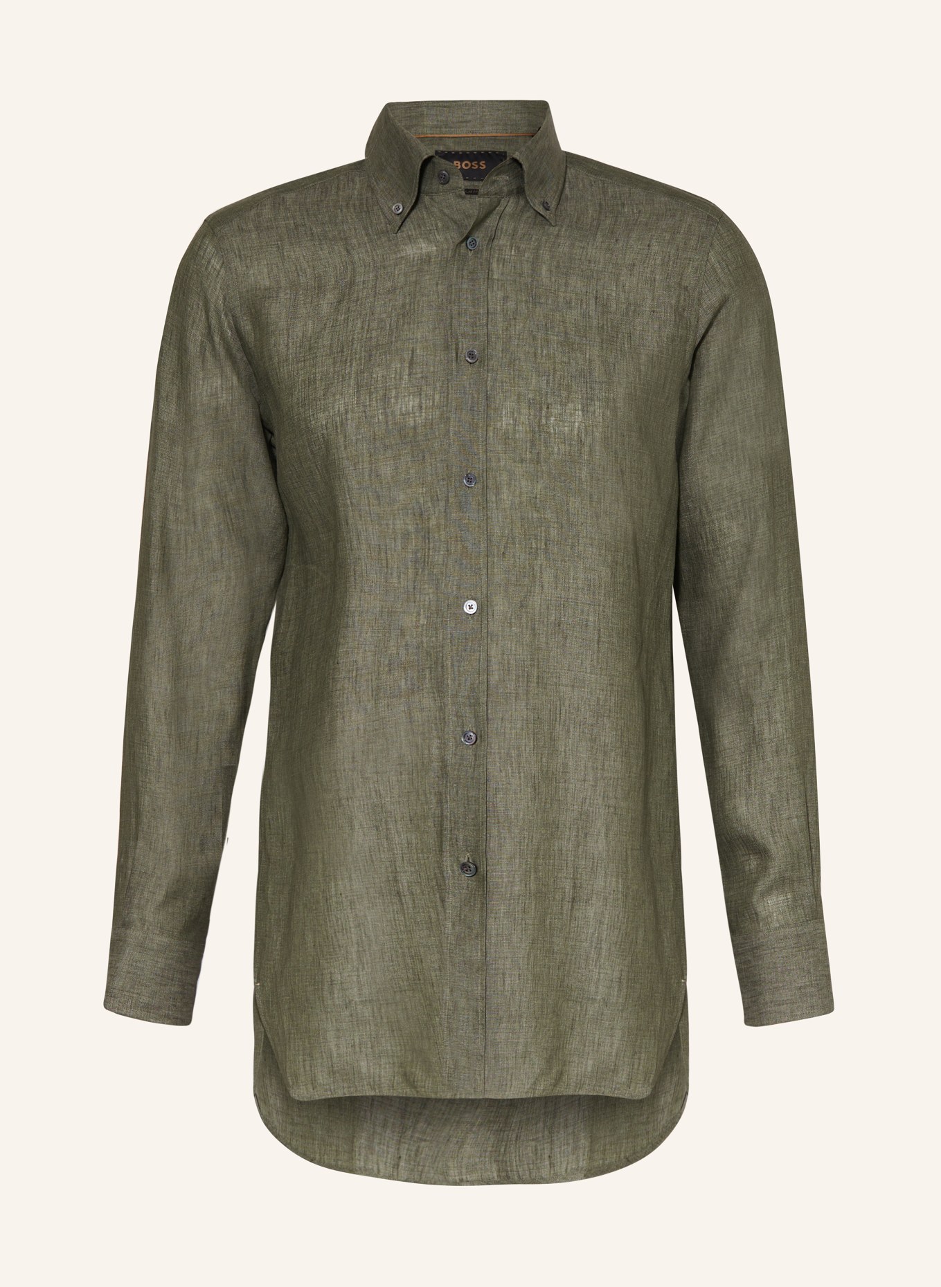 BOSS Leinenhemd JAKE Regular Fit, Farbe: OLIV (Bild 1)