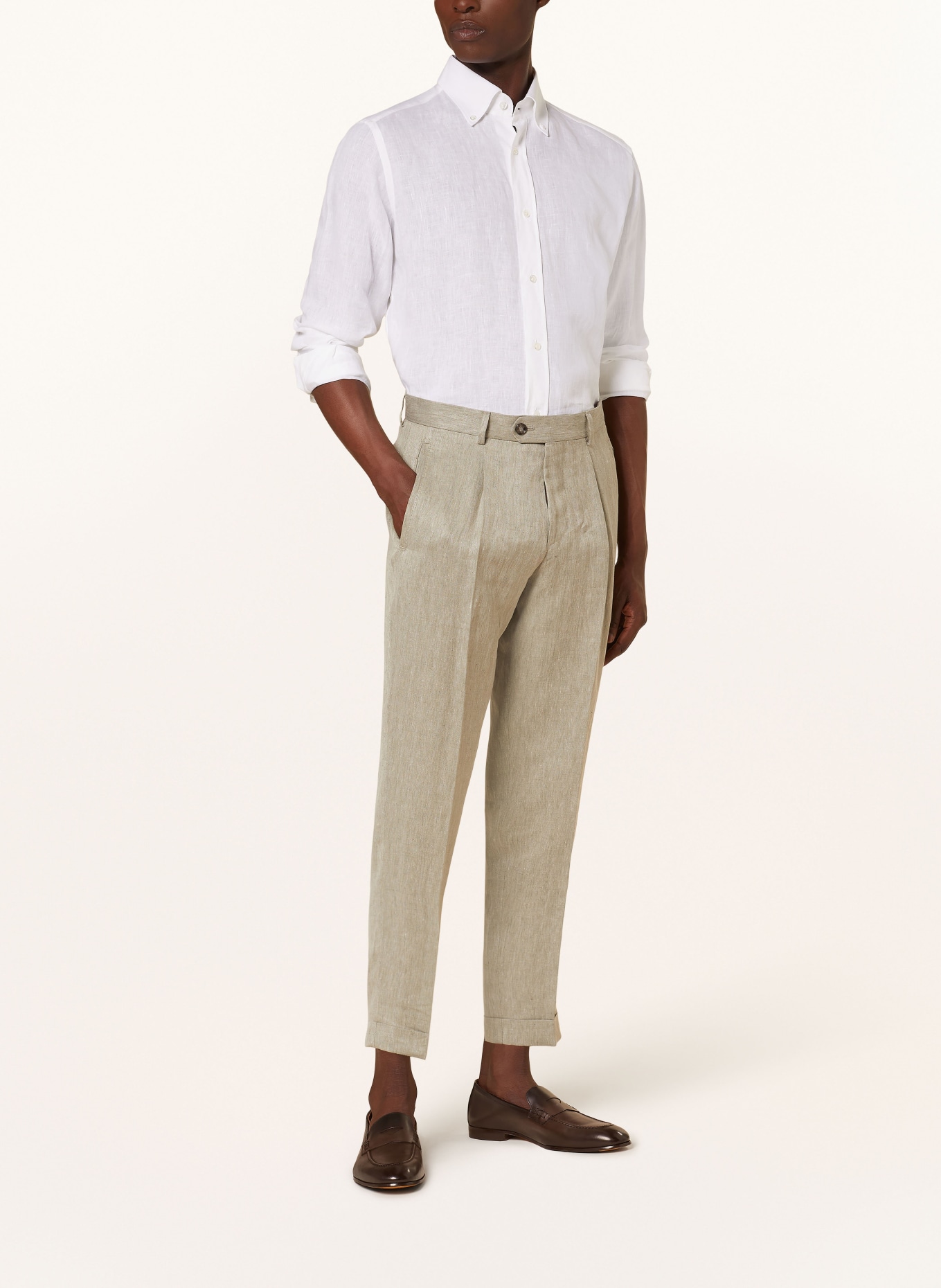 BOSS Linen shirt JAKE regular fit, Color: WHITE (Image 2)