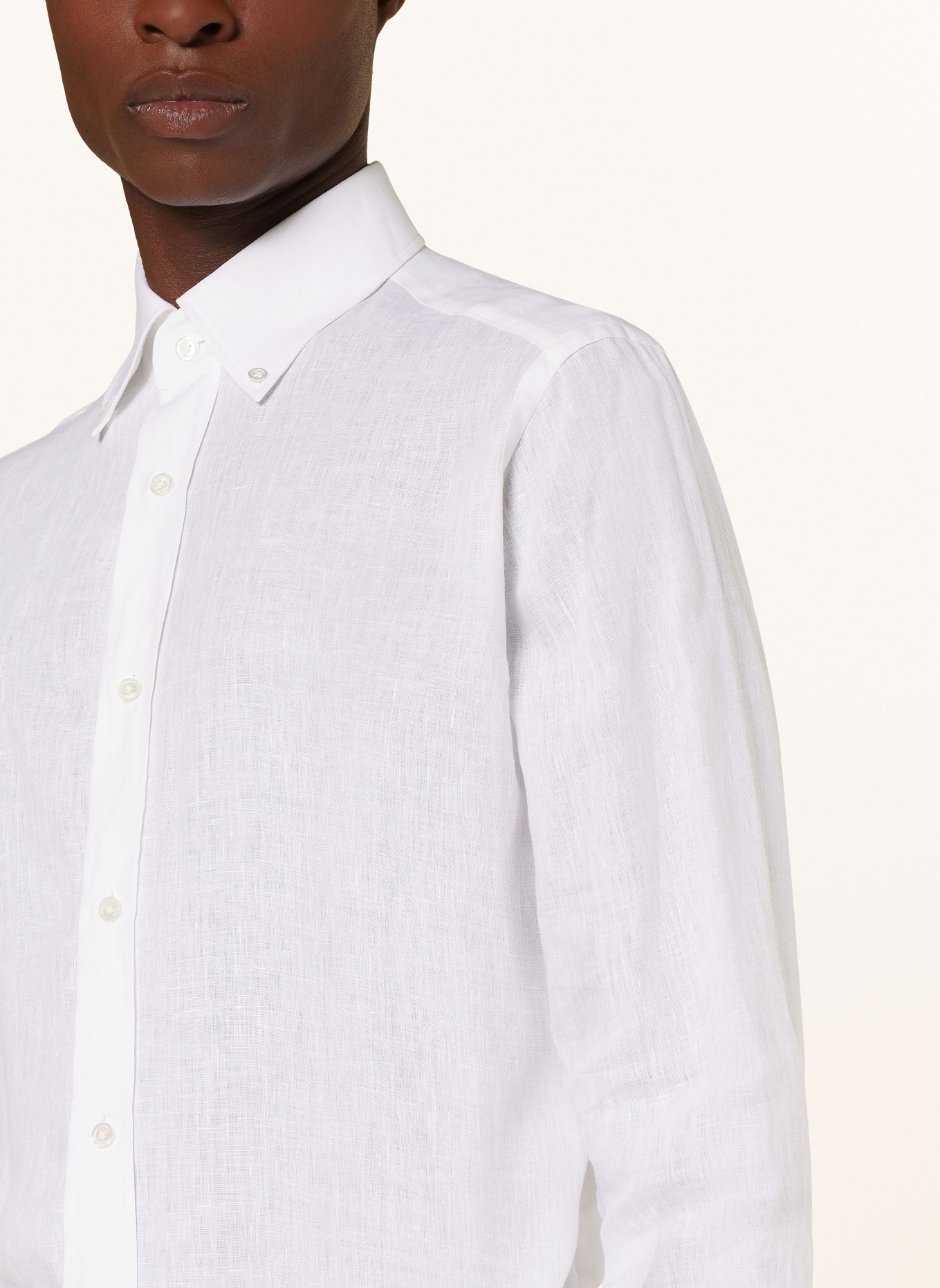 BOSS Linen shirt JAKE regular fit, Color: WHITE (Image 4)