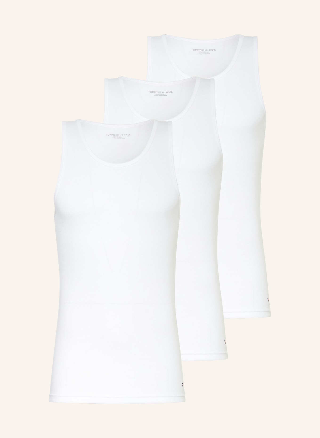 TOMMY HILFIGER 3-pack undershirts, Color: WHITE (Image 1)