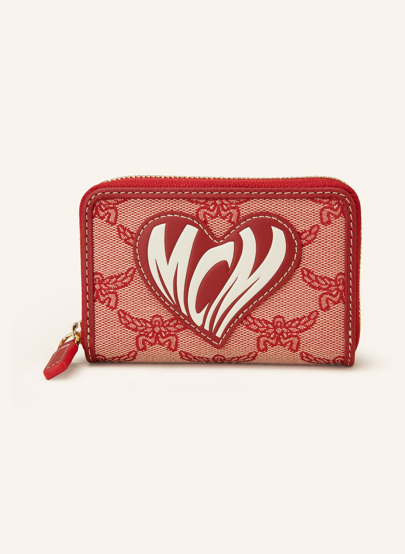 MCM Wallet LAURETOS VALENTINE'S DAY, Color: RED/ WHITE (Image 1)