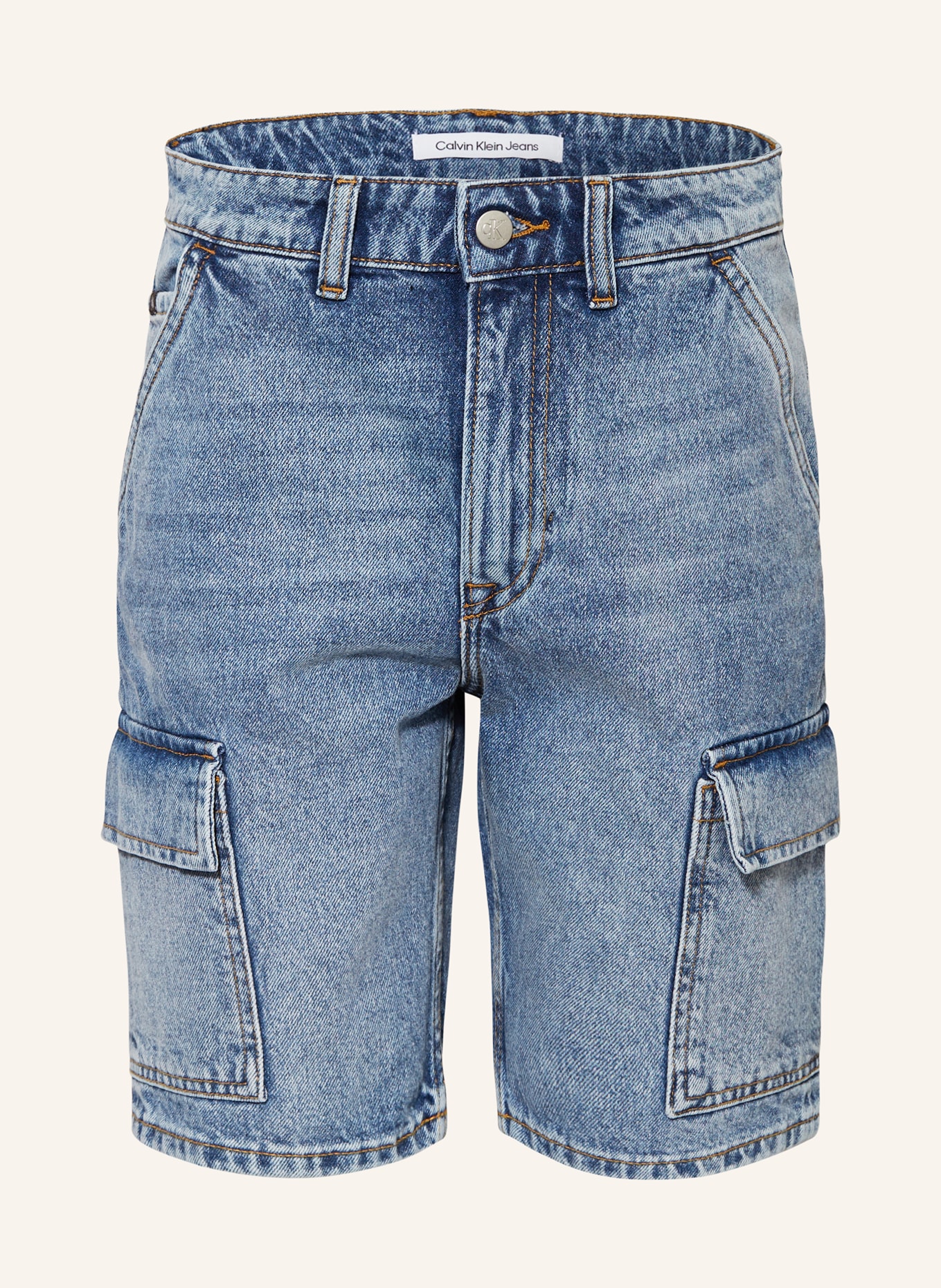Calvin Klein Szorty jeansowe bojówki SKATER, Kolor: 1A4 Iconic Mid Blue (Obrazek 1)