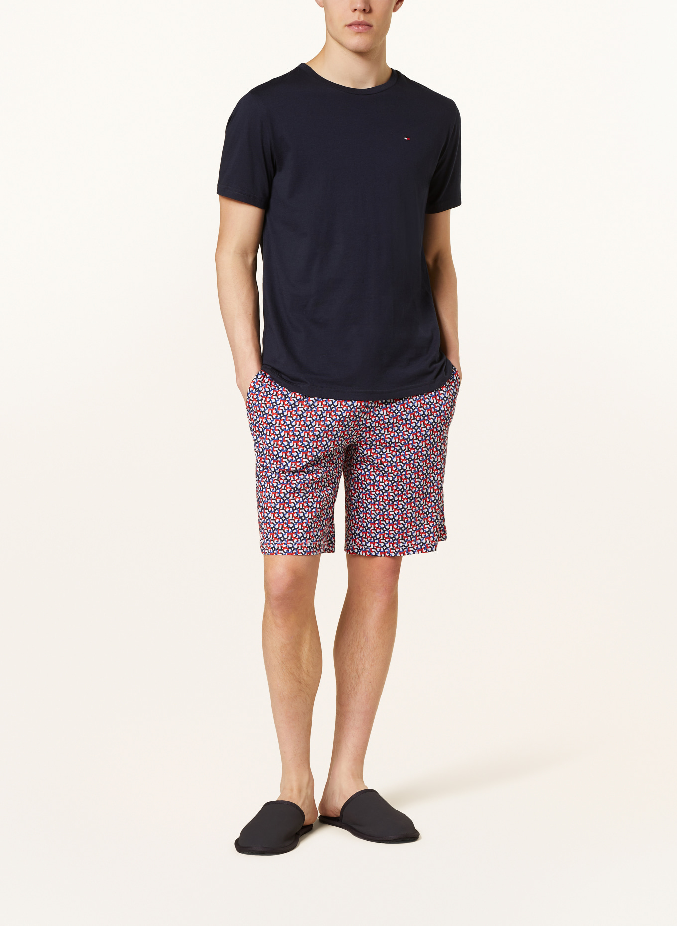 TOMMY HILFIGER Shorty pajamas, Color: DARK BLUE/ RED/ WHITE (Image 2)