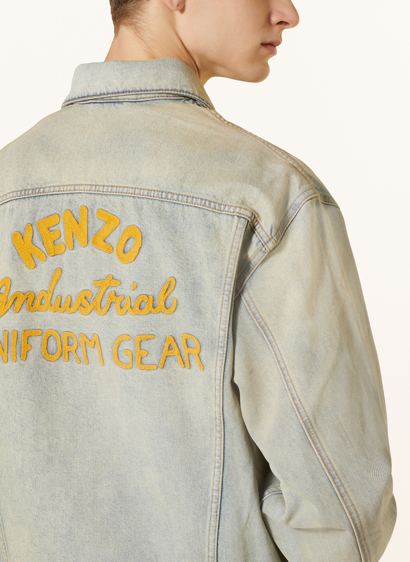 KENZO Denim jacket, Color: LIGHT BLUE/ LIGHT YELLOW (Image 4)