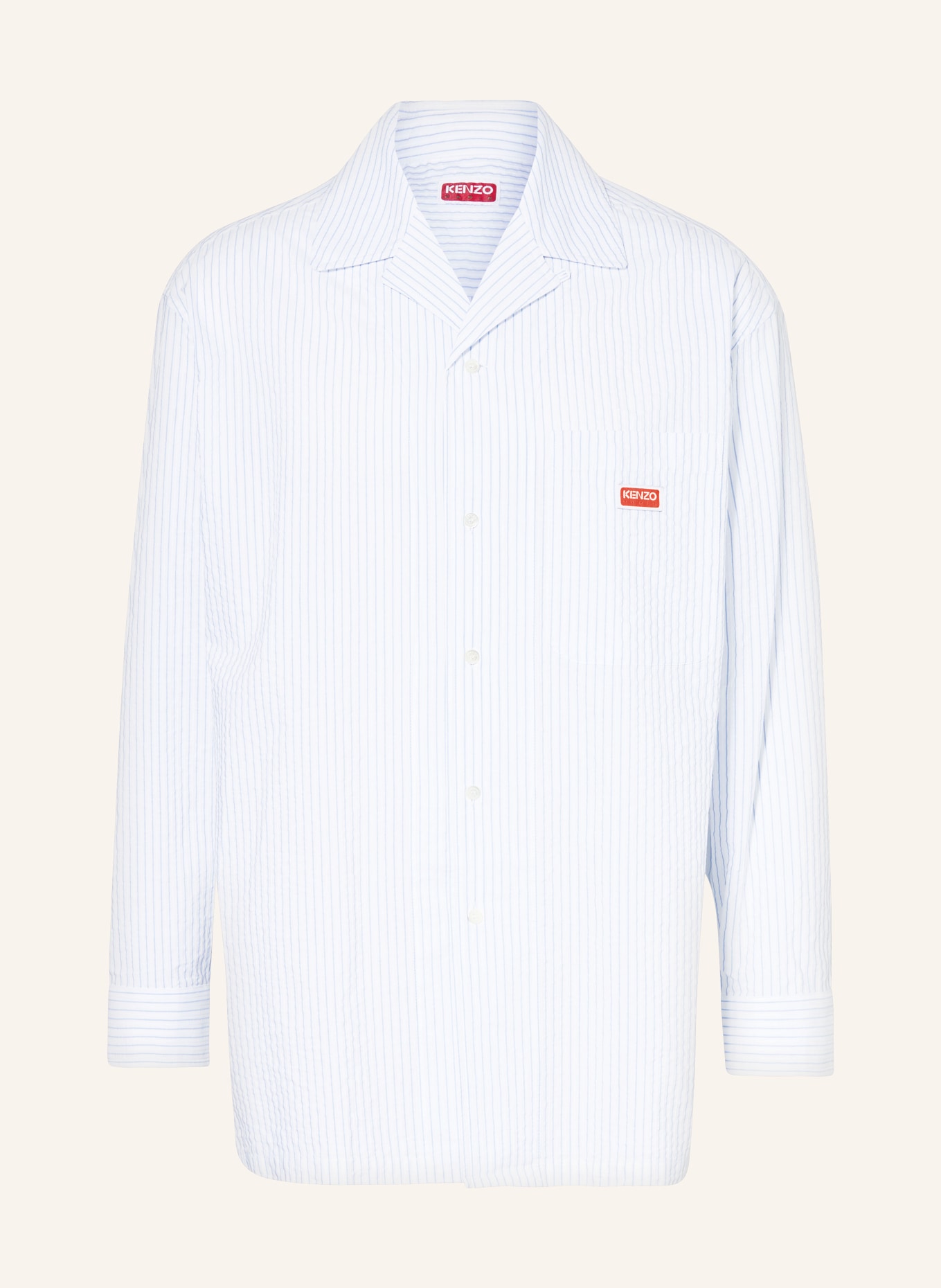 KENZO Resort shirt comfort fit, Color: WHITE/ LIGHT BLUE (Image 1)