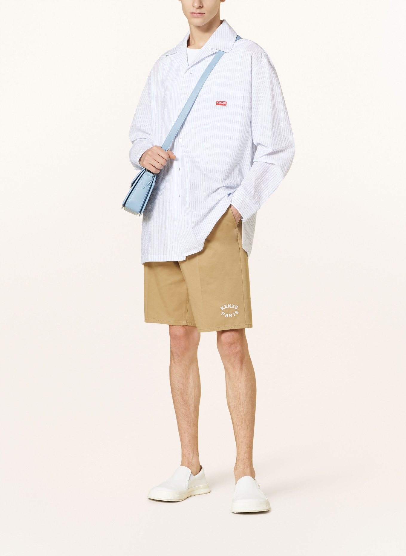KENZO Resort shirt comfort fit, Color: WHITE/ LIGHT BLUE (Image 2)