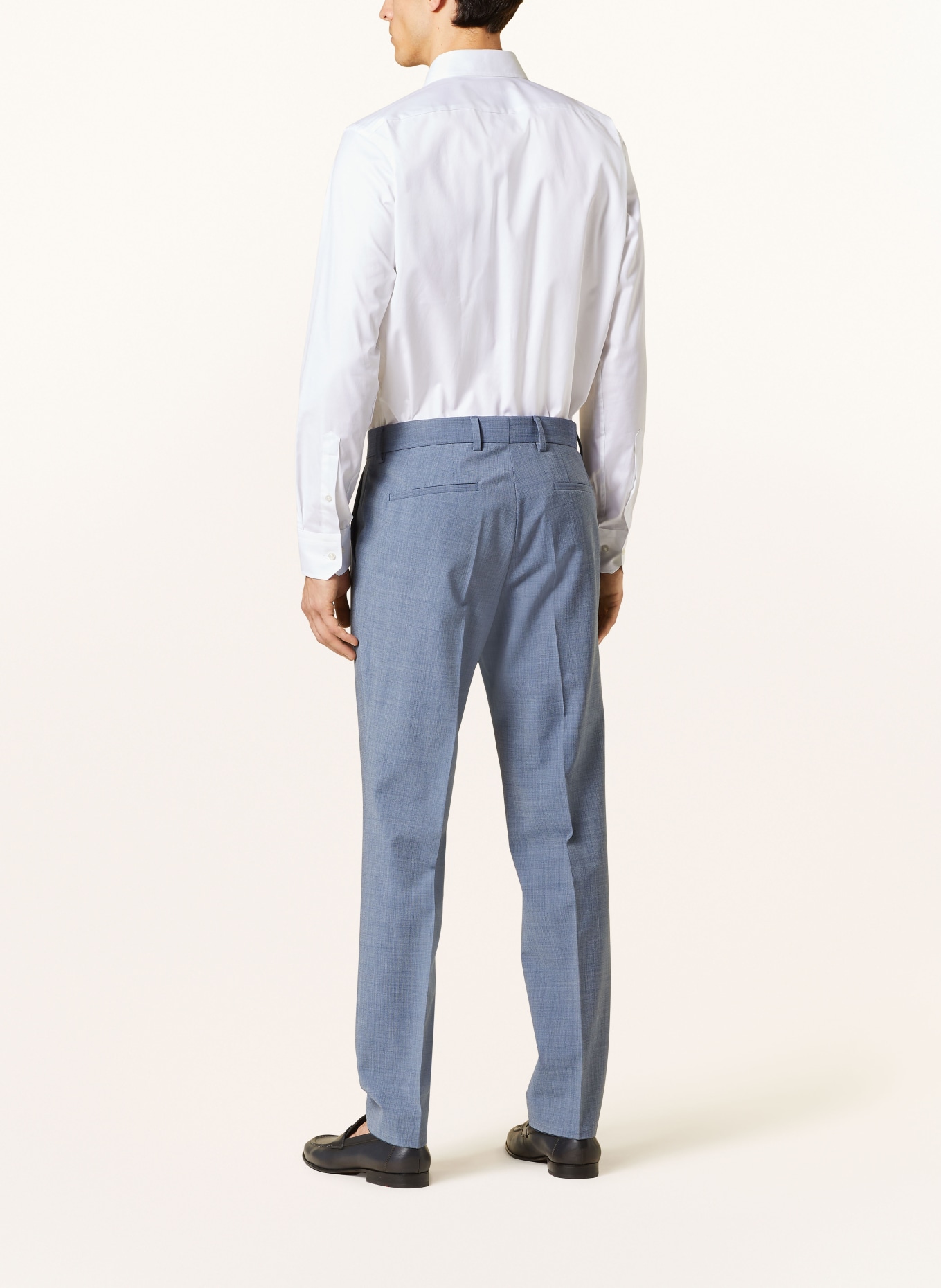 BOSS Spodnie garniturowe LENON regular fit, Kolor: 429 MEDIUM BLUE (Obrazek 4)