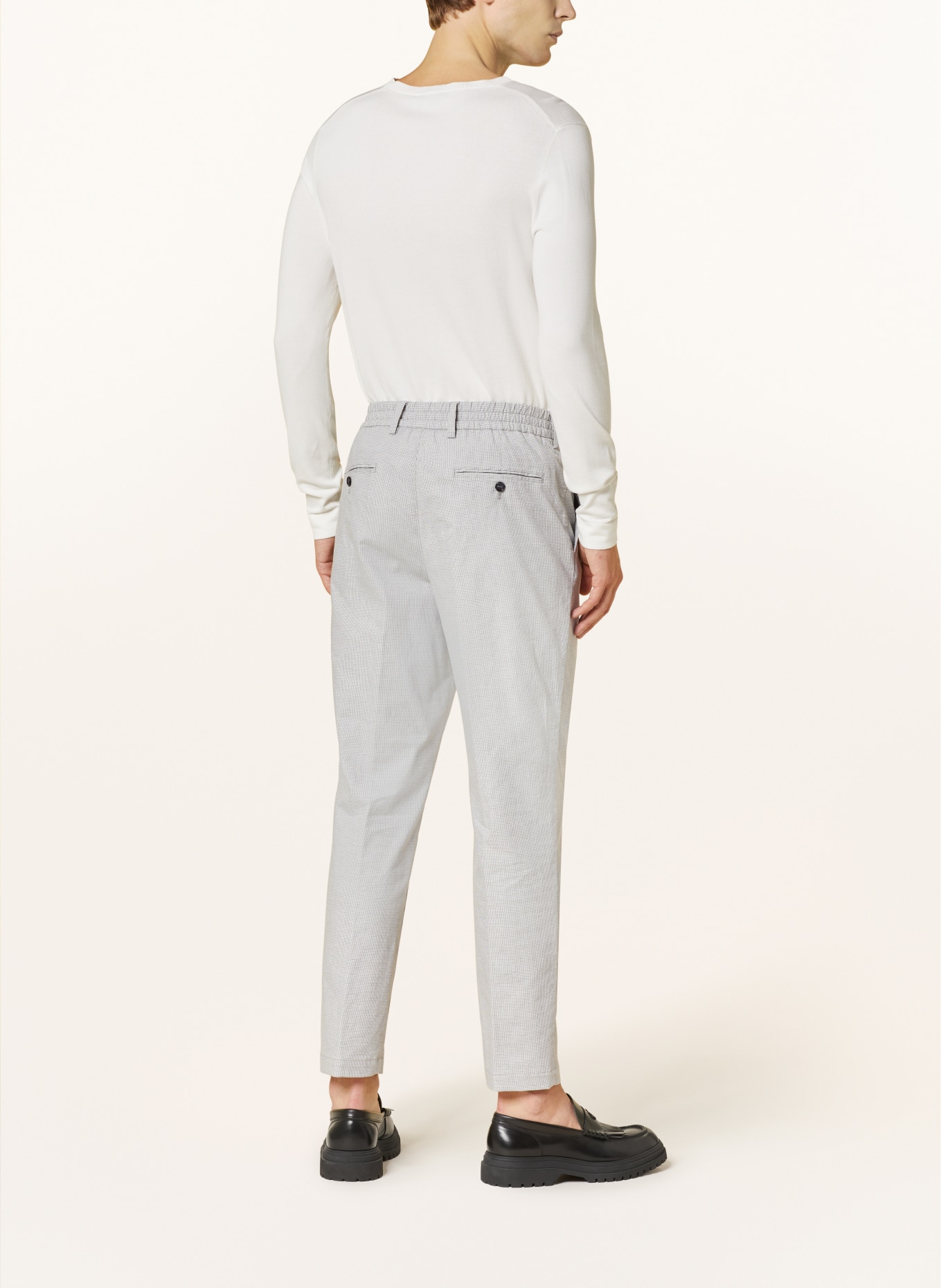BOSS Trousers PERIN relaxed fit, Color: WHITE/ LIGHT GRAY (Image 3)