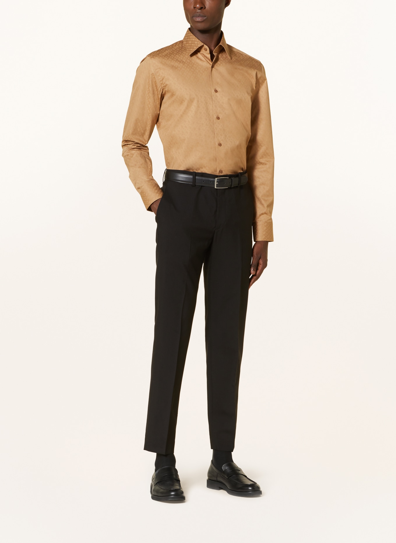 BOSS Shirt HANK slim fit, Color: BEIGE (Image 2)