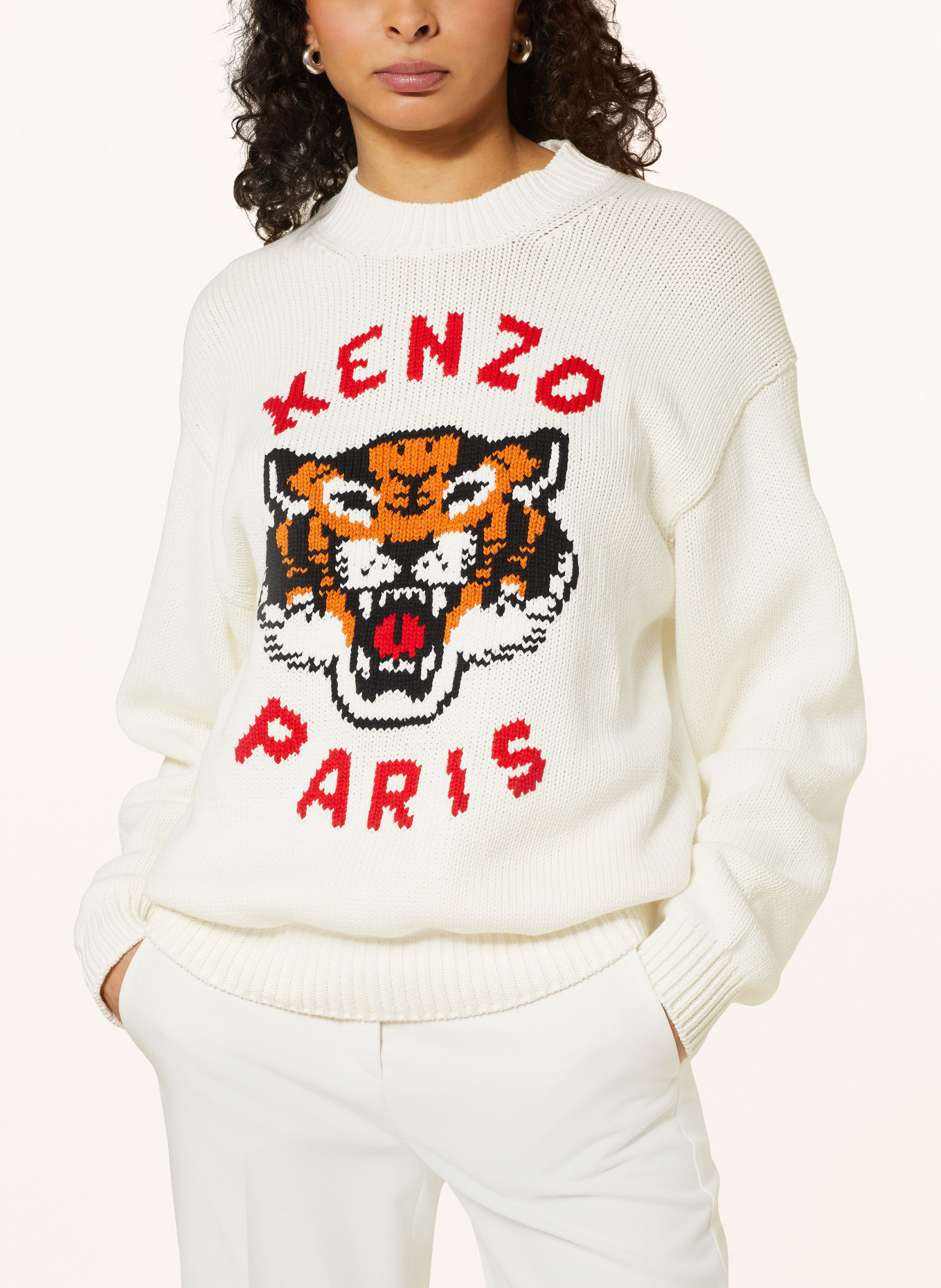 KENZO Sweater TIGER, Color: WHITE (Image 4)
