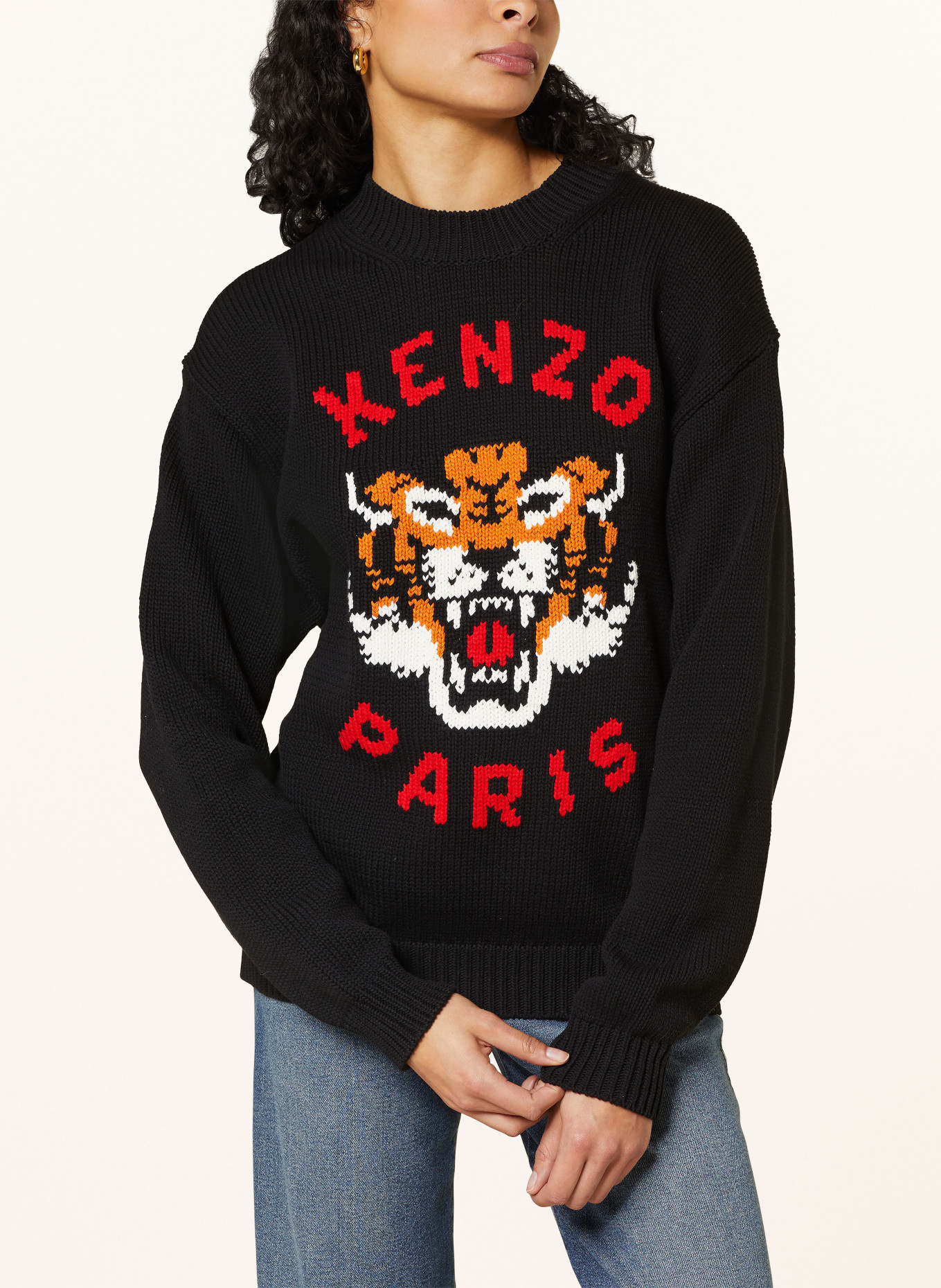 KENZO Pullover TIGER, Farbe: SCHWARZ/ ROT (Bild 4)