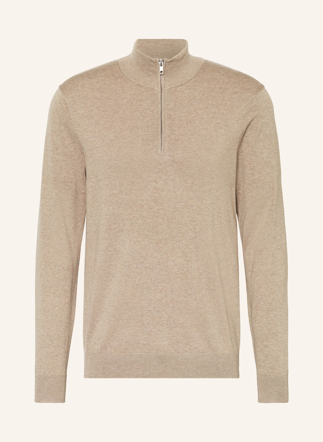 PROFUOMO Half-zip sweater, Color: BEIGE (Image 1)