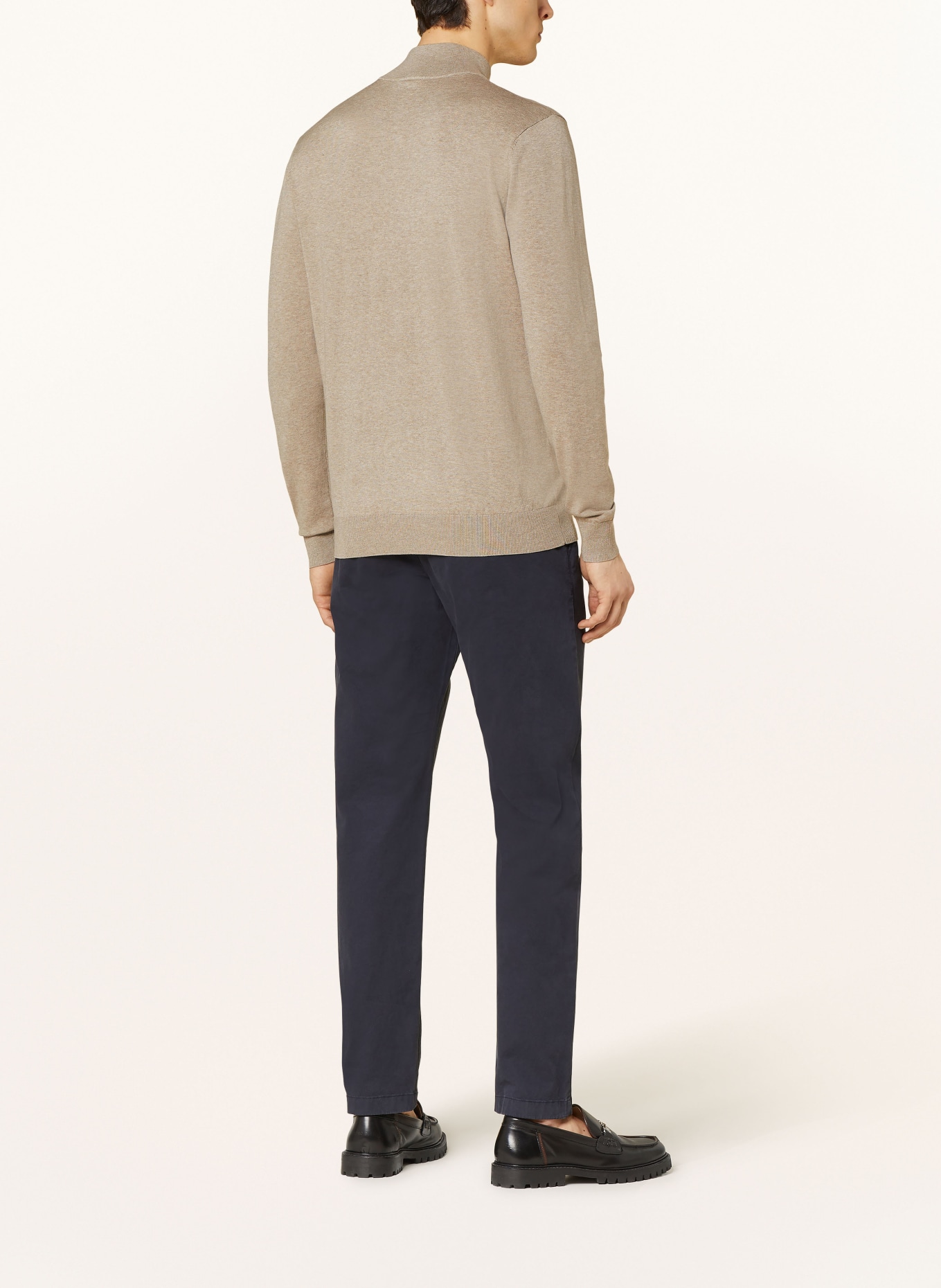 PROFUOMO Half-zip sweater, Color: BEIGE (Image 3)