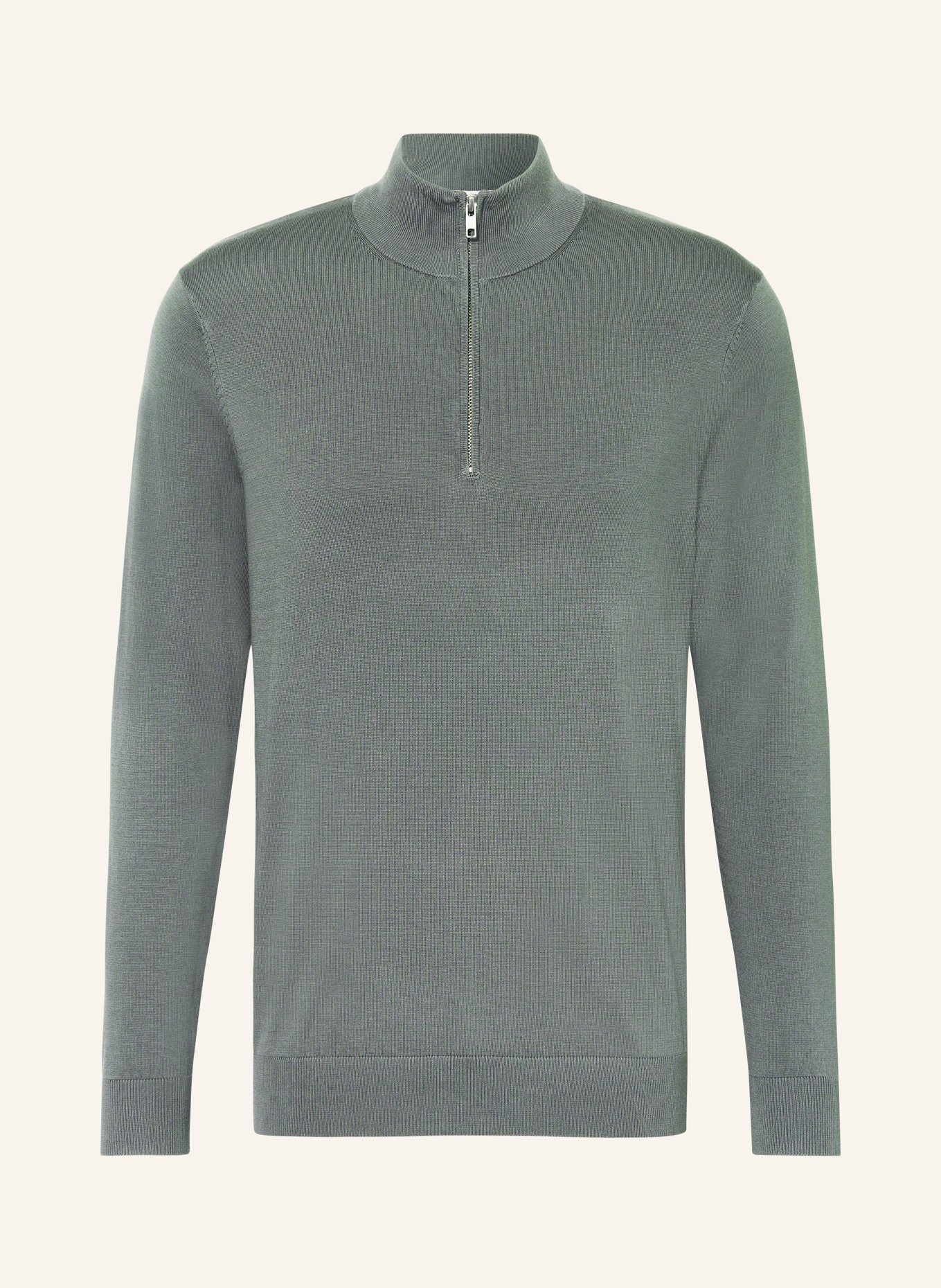 PROFUOMO Half-zip sweater, Color: GREEN (Image 1)