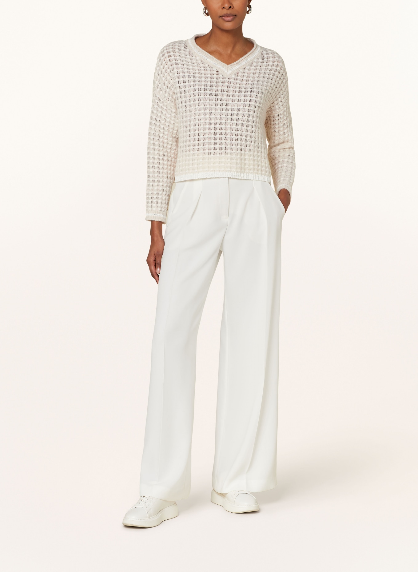 MARC CAIN Sweater, Color: ROSE GOLD/ WHITE (Image 2)