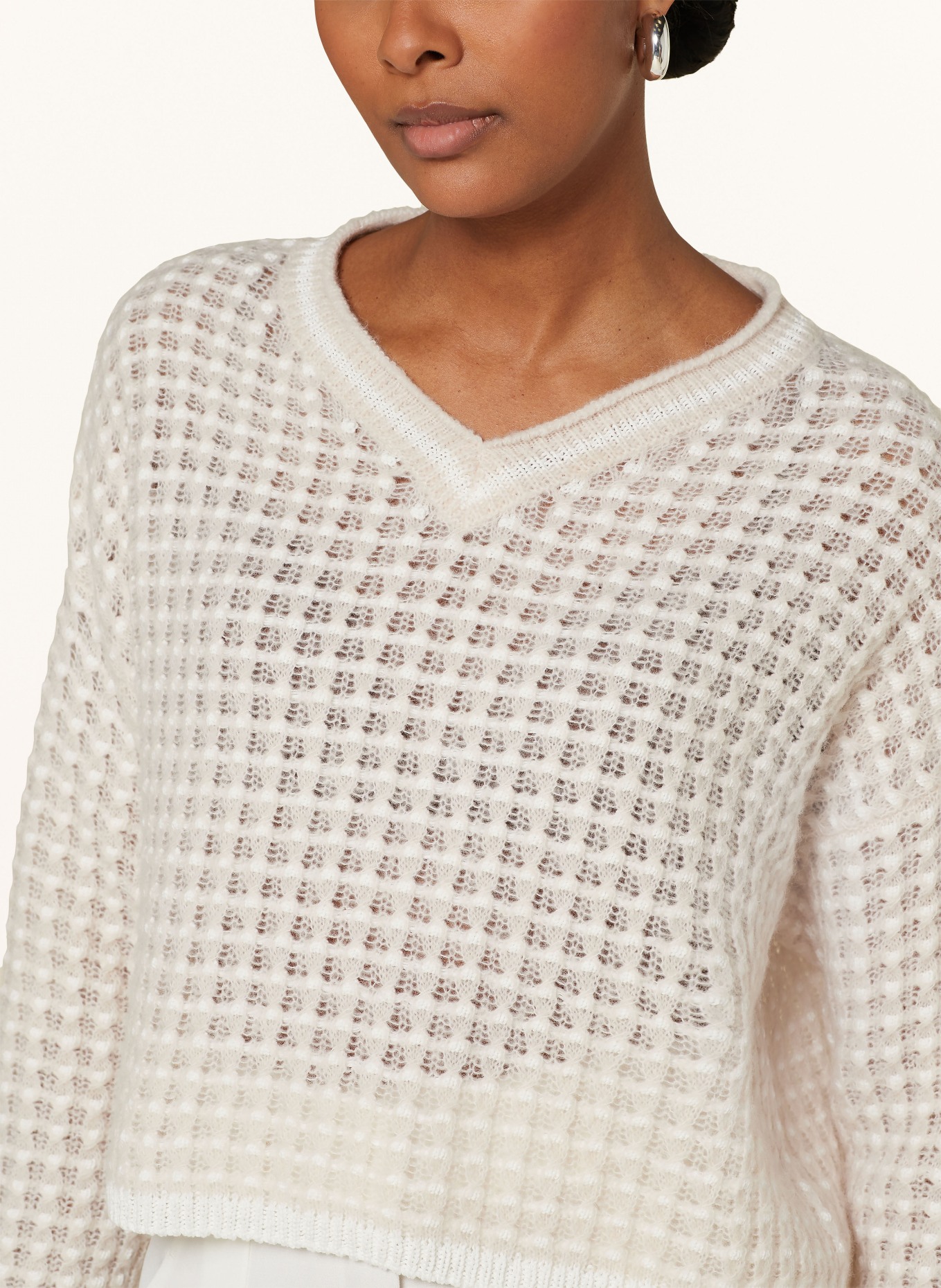 MARC CAIN Sweater, Color: ROSE GOLD/ WHITE (Image 4)