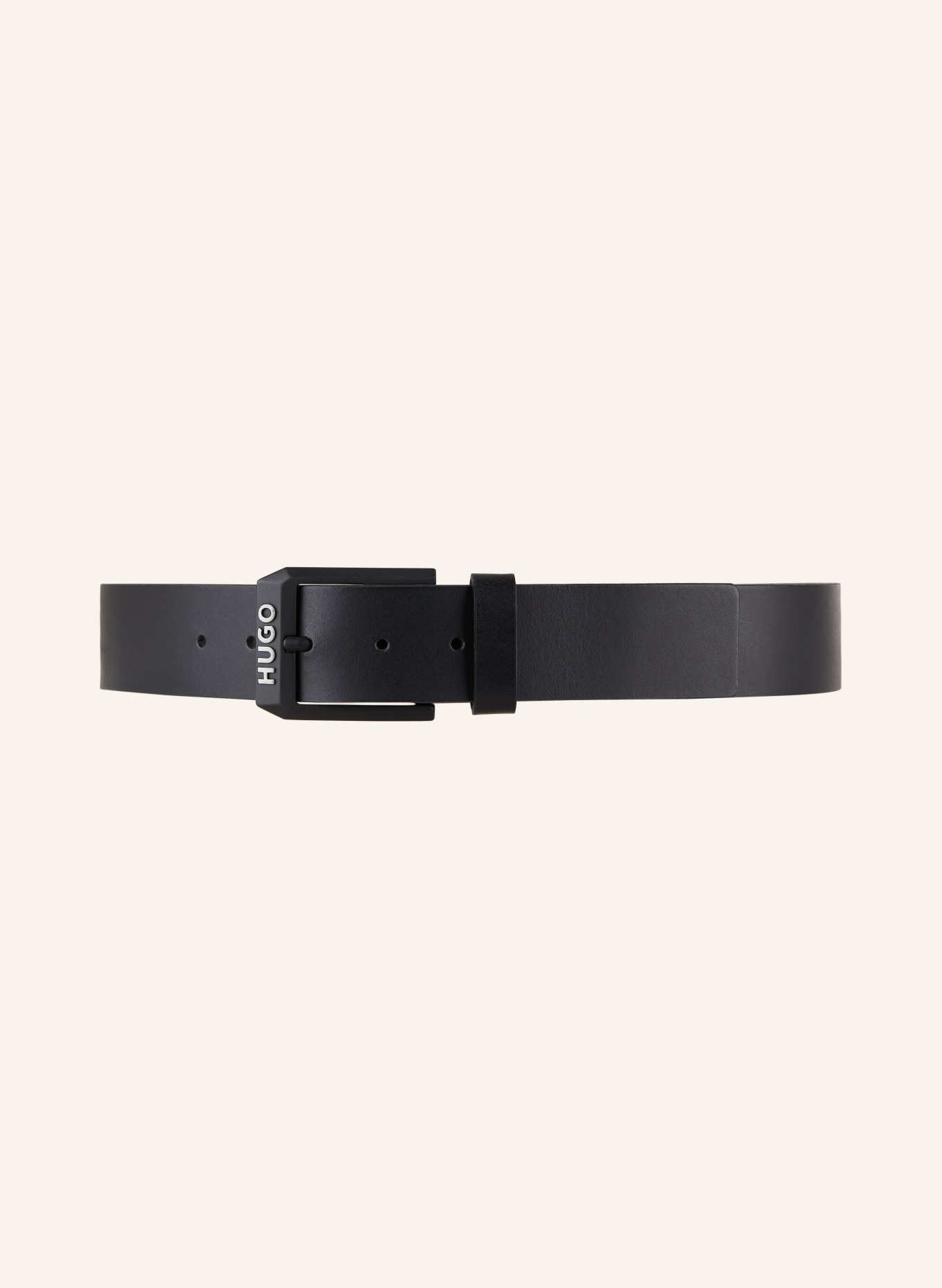 HUGO Leather belt GELIO, Color: BLACK (Image 2)