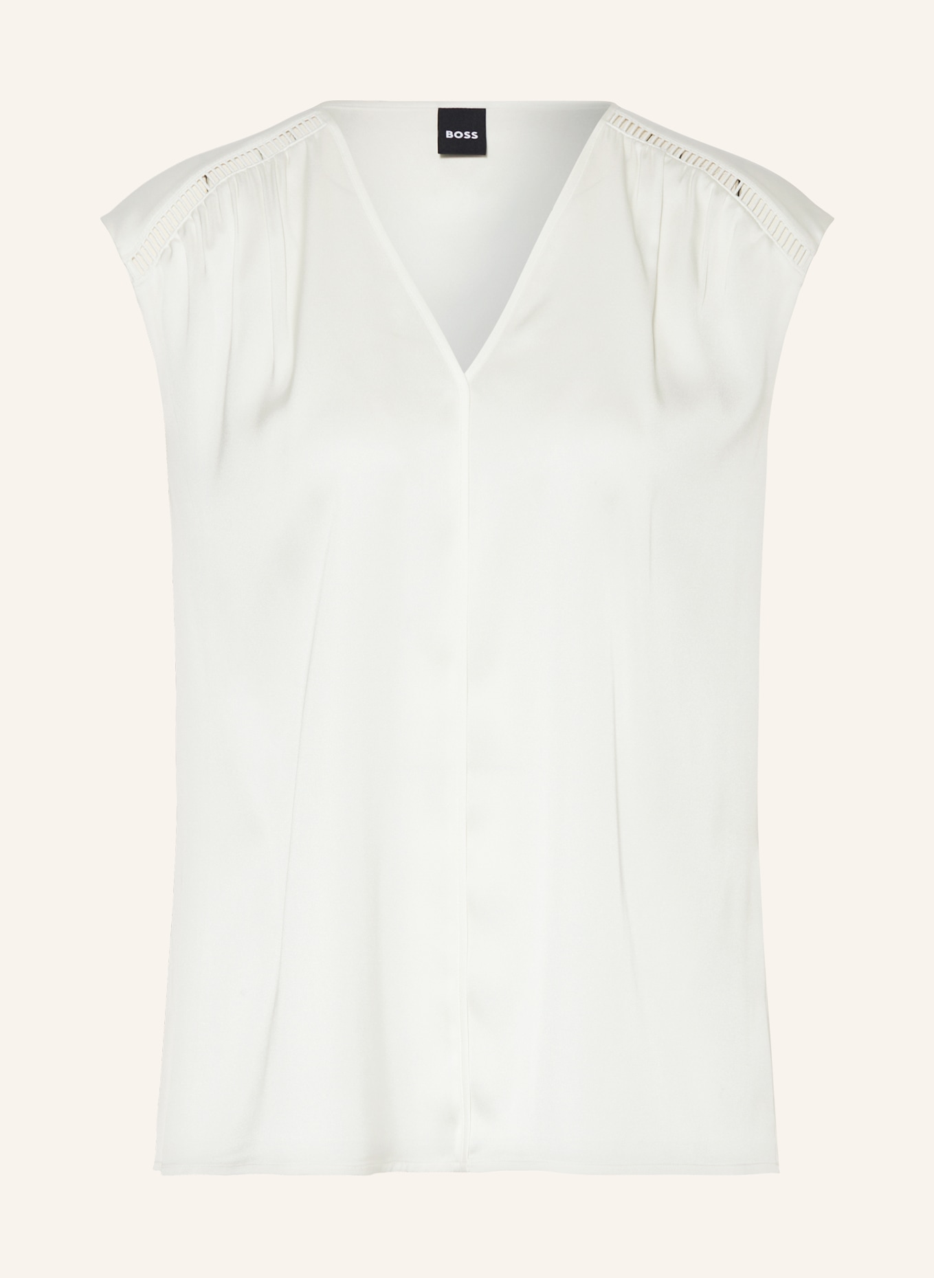 BOSS Blouse top BINADI in silk, Color: WHITE (Image 1)