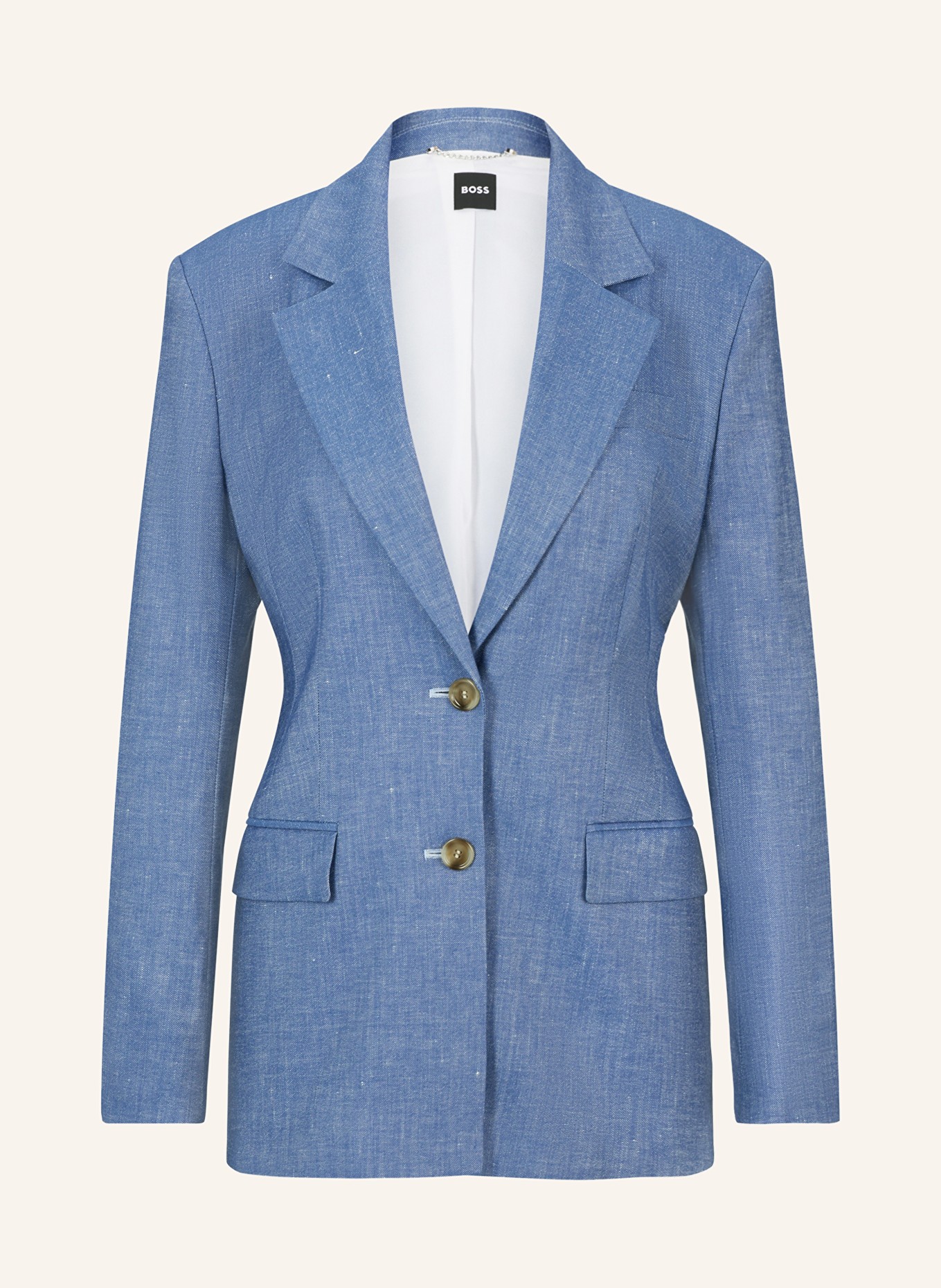 BOSS Blazer JERELA with linen, Color: 450 LIGHT/PASTEL BLUE (Image 1)