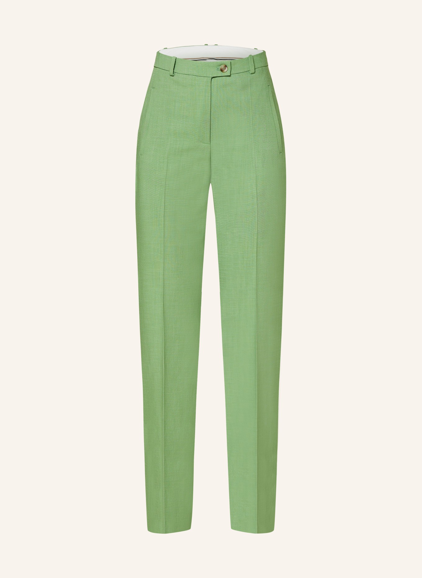 BOSS Wide leg trousers TERELA, Color: LIGHT GREEN (Image 1)
