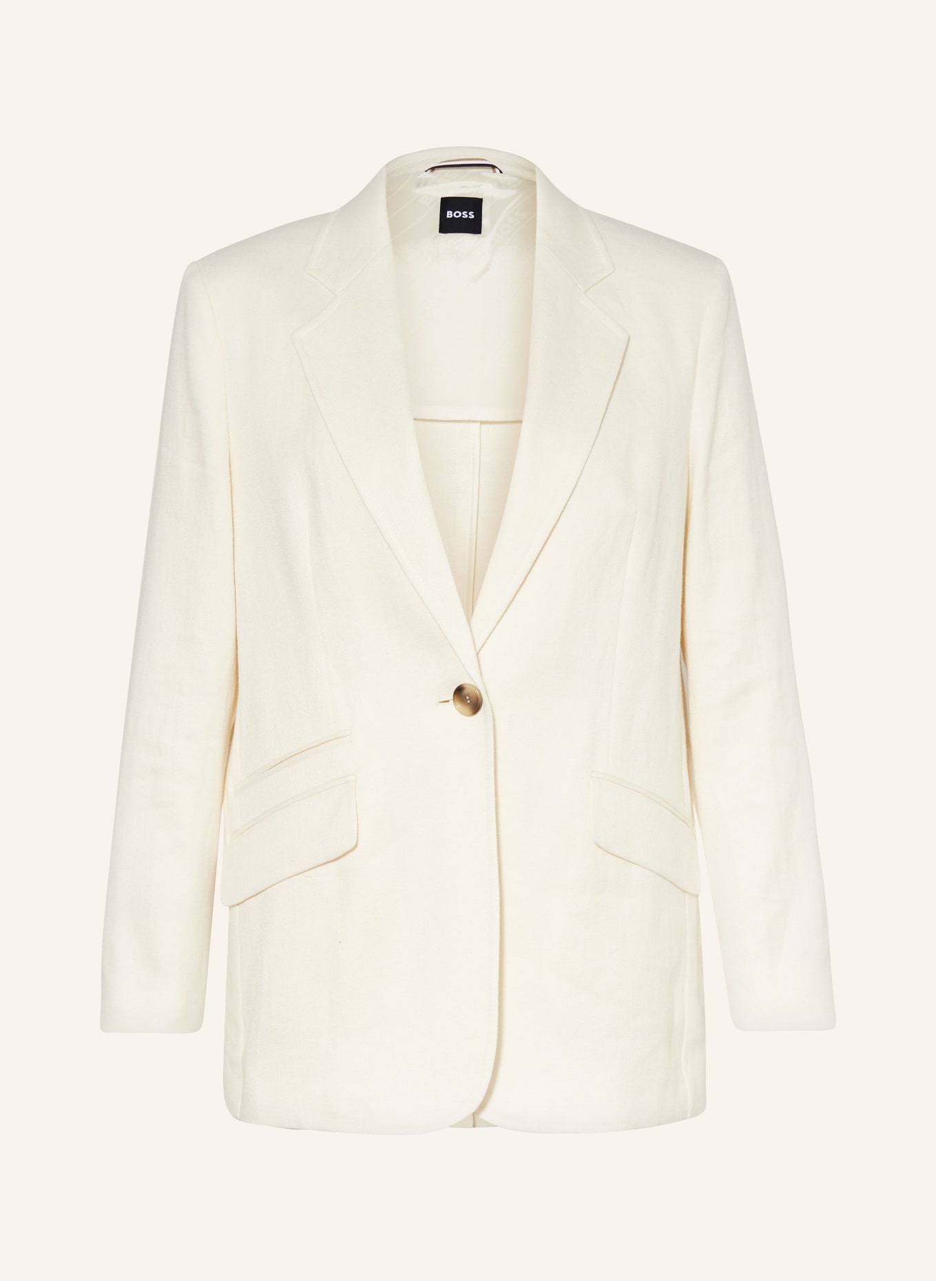 BOSS Blazer JOPETA with linen, Color: WHITE (Image 1)