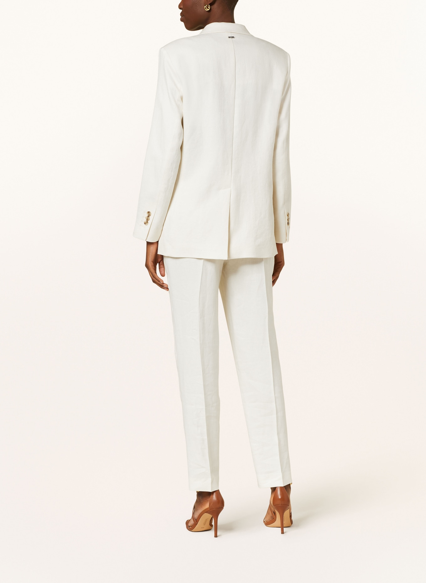 BOSS Blazer JOPETA with linen, Color: WHITE (Image 3)