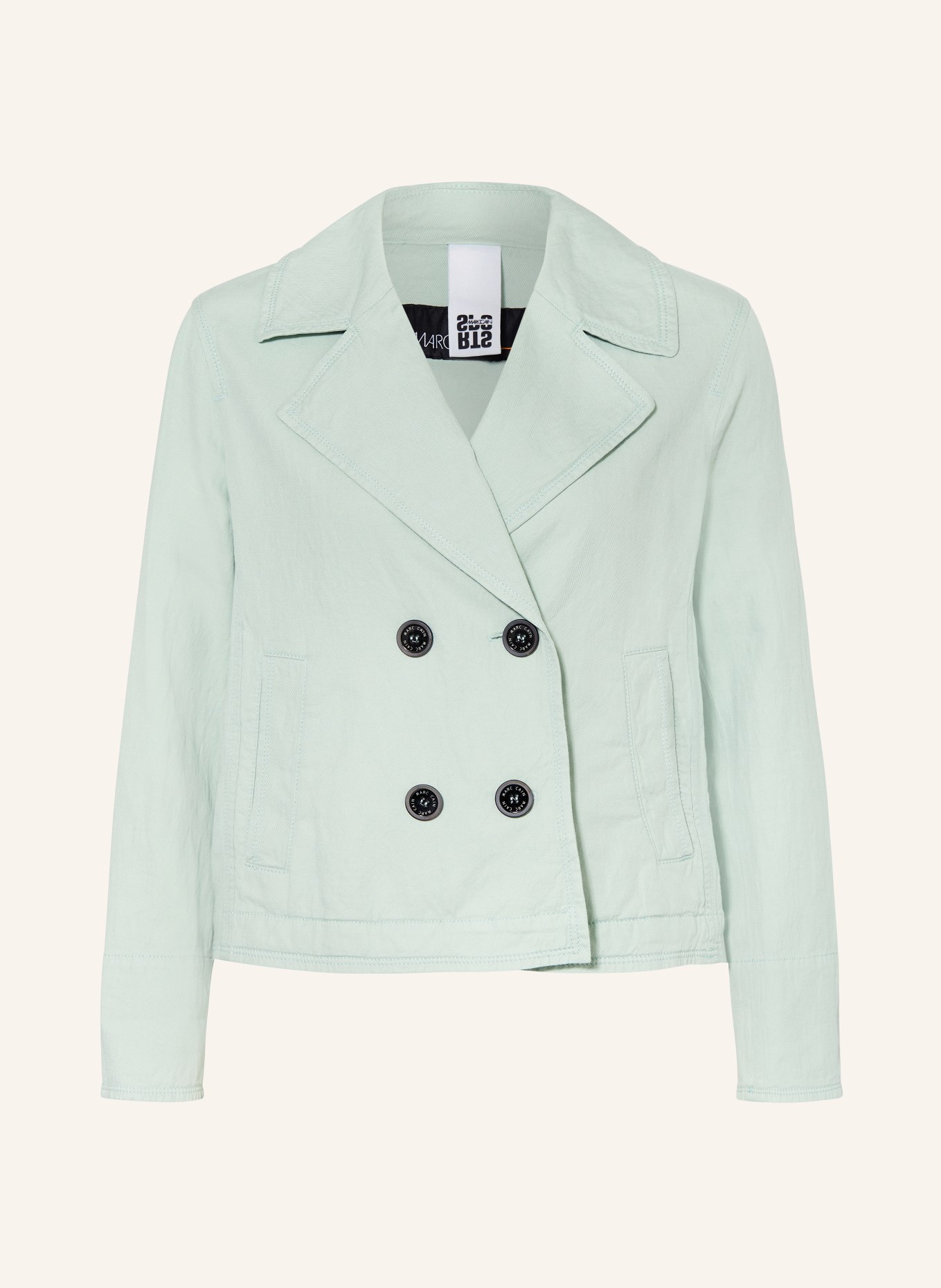 MARC CAIN Pea coat with linen, Color: MINT (Image 1)