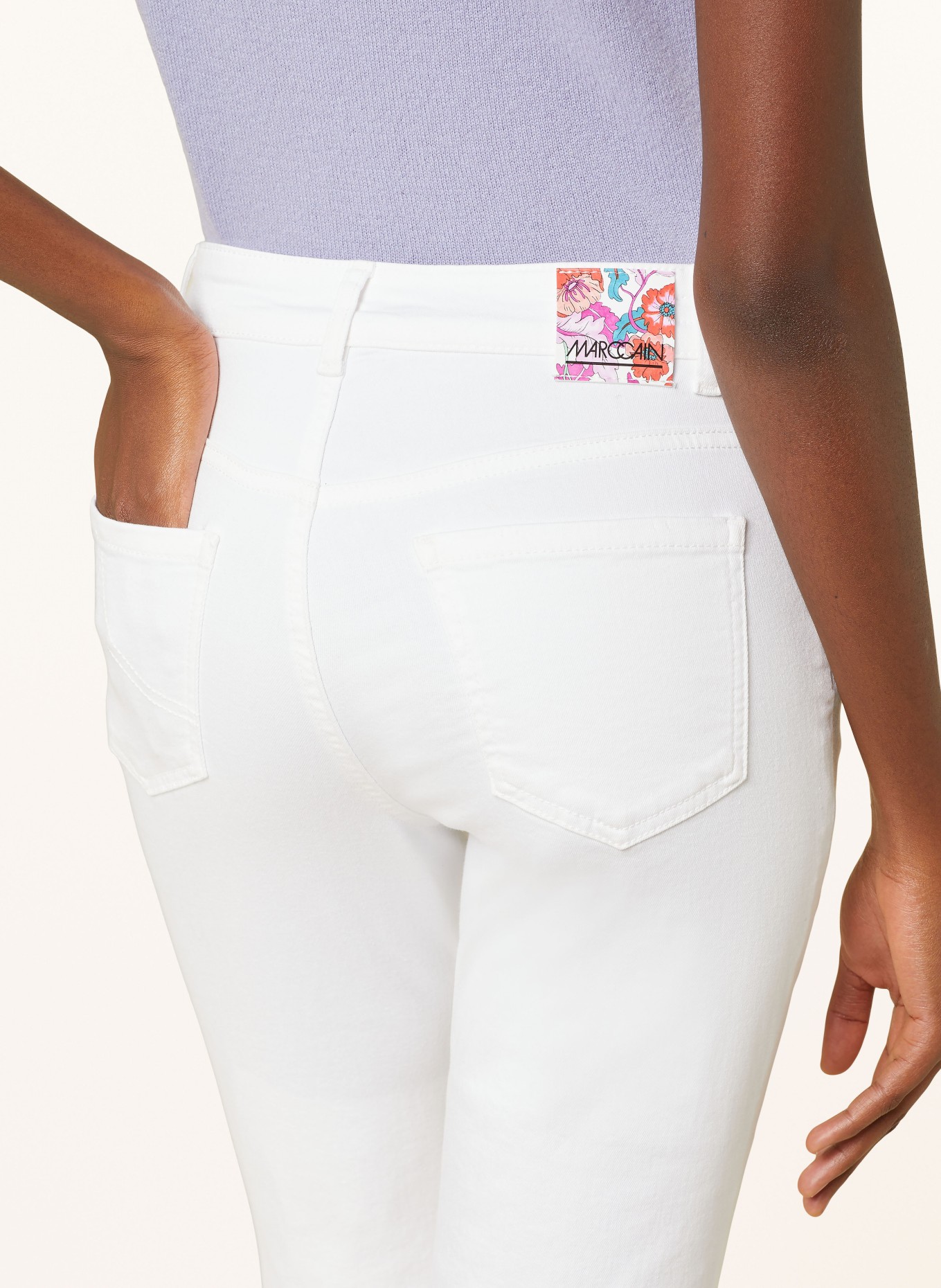 MARC CAIN Flared Jeans FARO, Farbe: 100 WHITE (Bild 5)