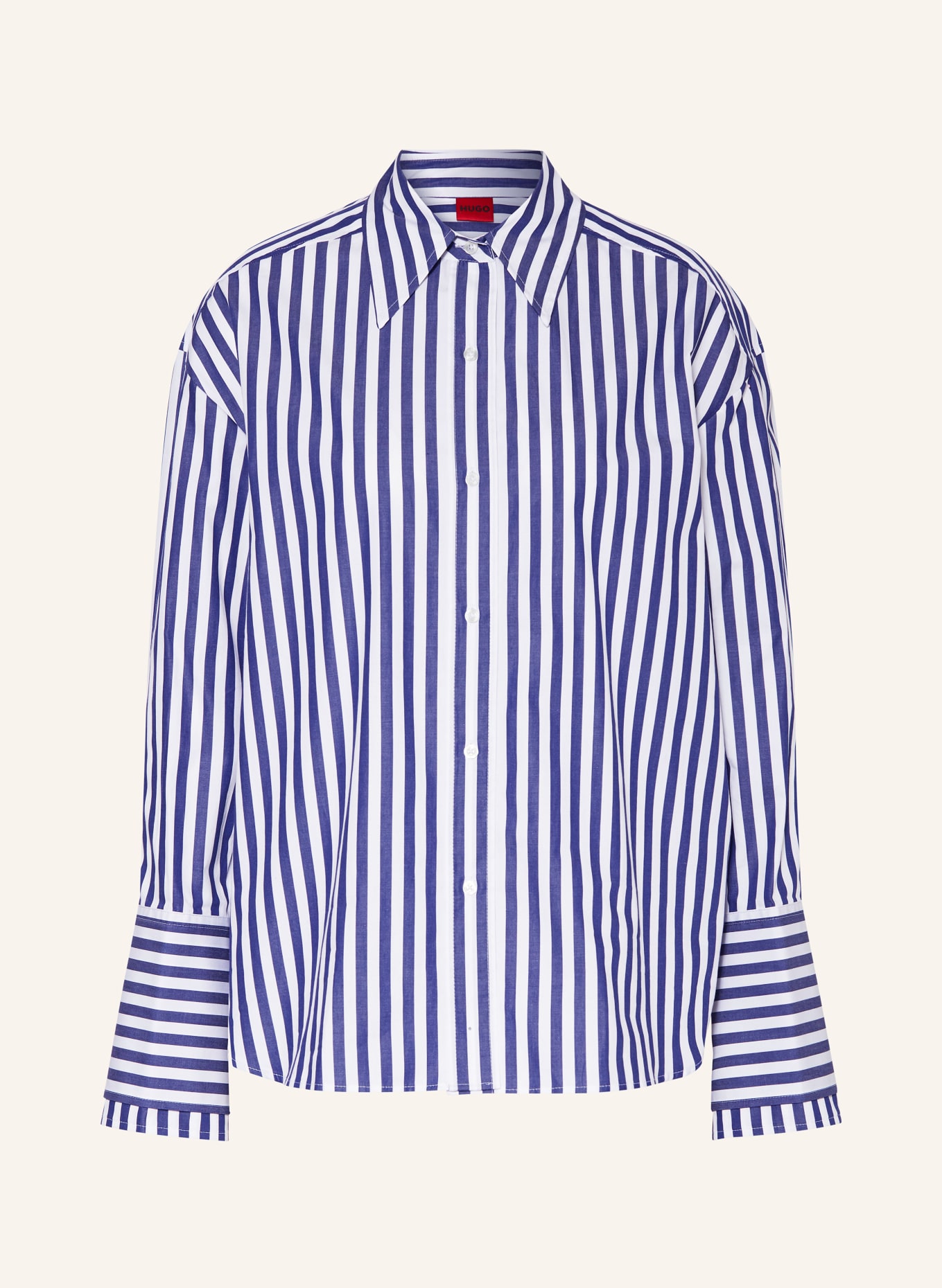 HUGO Shirt blouse ENEYTA, Color: BLUE/ WHITE (Image 1)