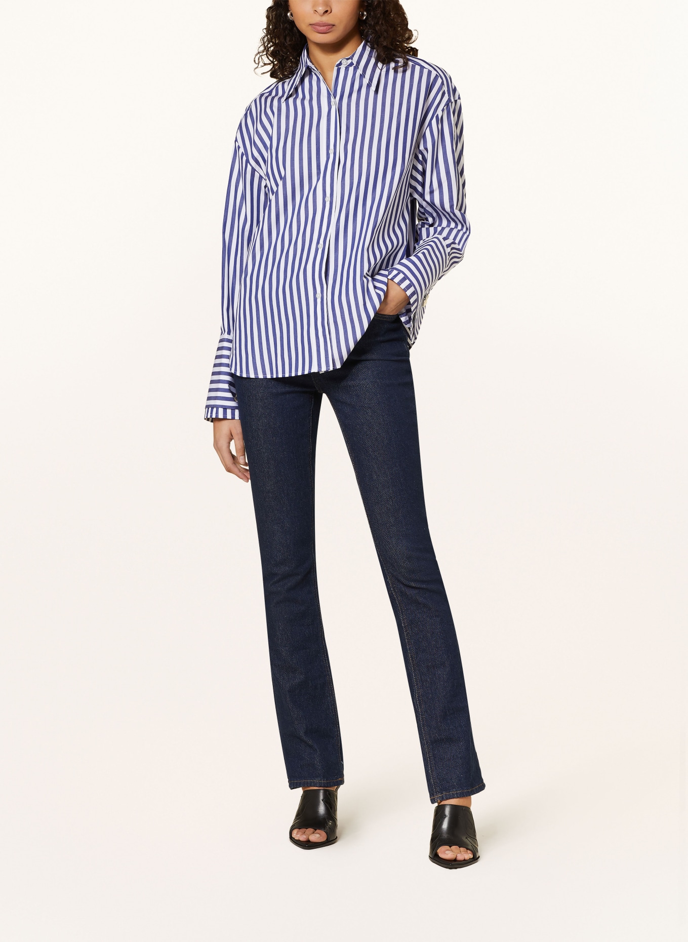 HUGO Shirt blouse ENEYTA, Color: BLUE/ WHITE (Image 2)