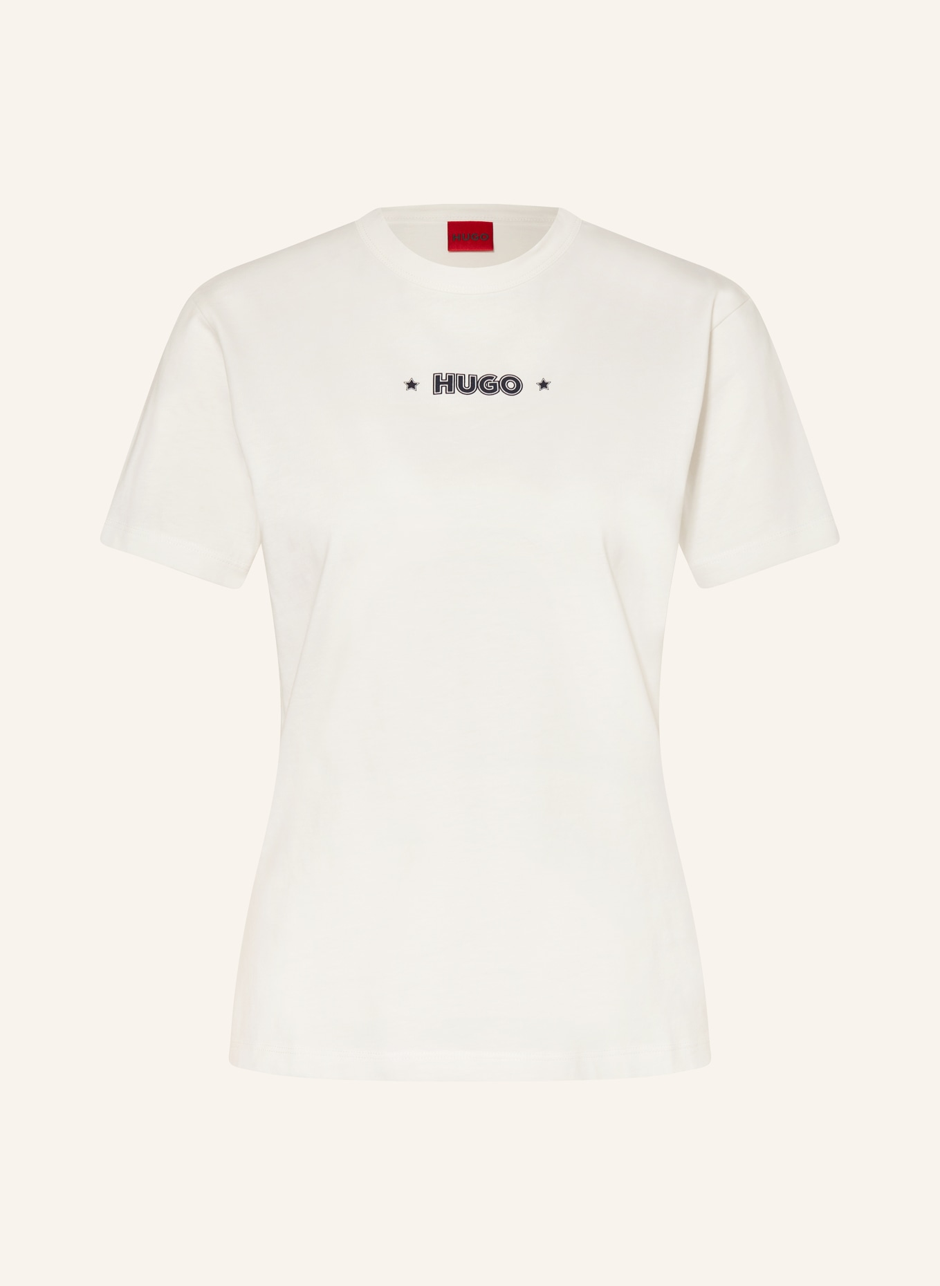 HUGO T-shirt DAMACIA, Color: WHITE/ BLACK (Image 1)