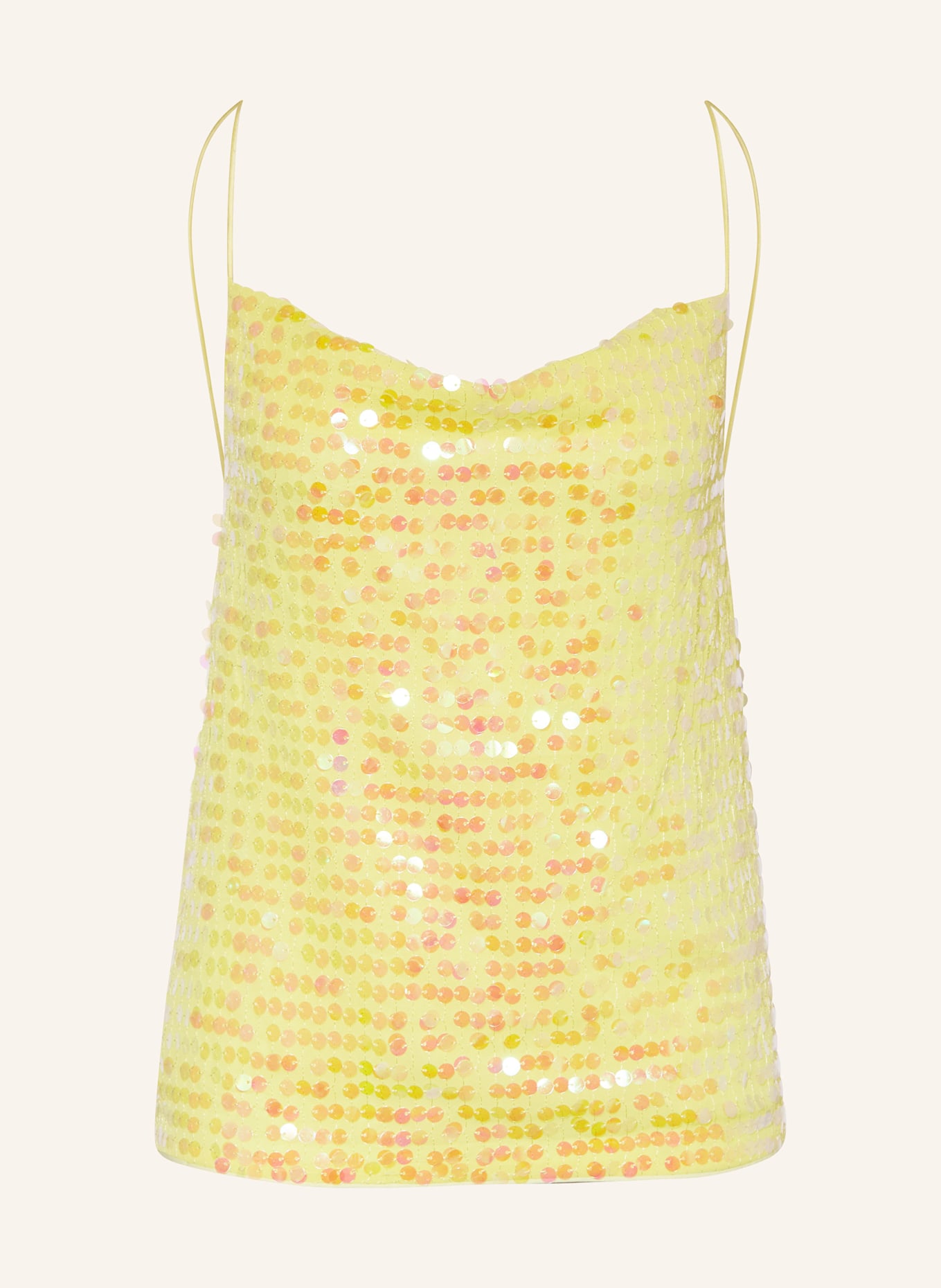 HUGO Top CELLAR 1 with sequins, Color: YELLOW (Image 1)