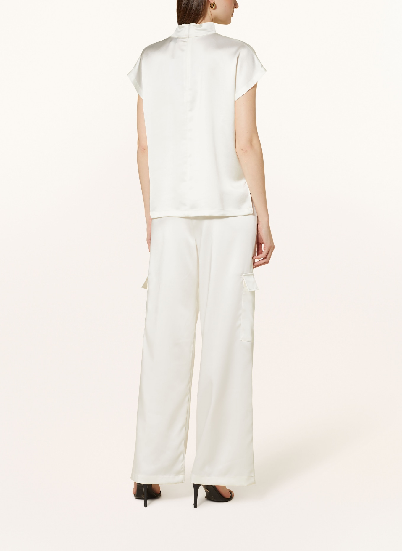 HUGO Shirt blouse CANELI in satin, Color: WHITE (Image 3)